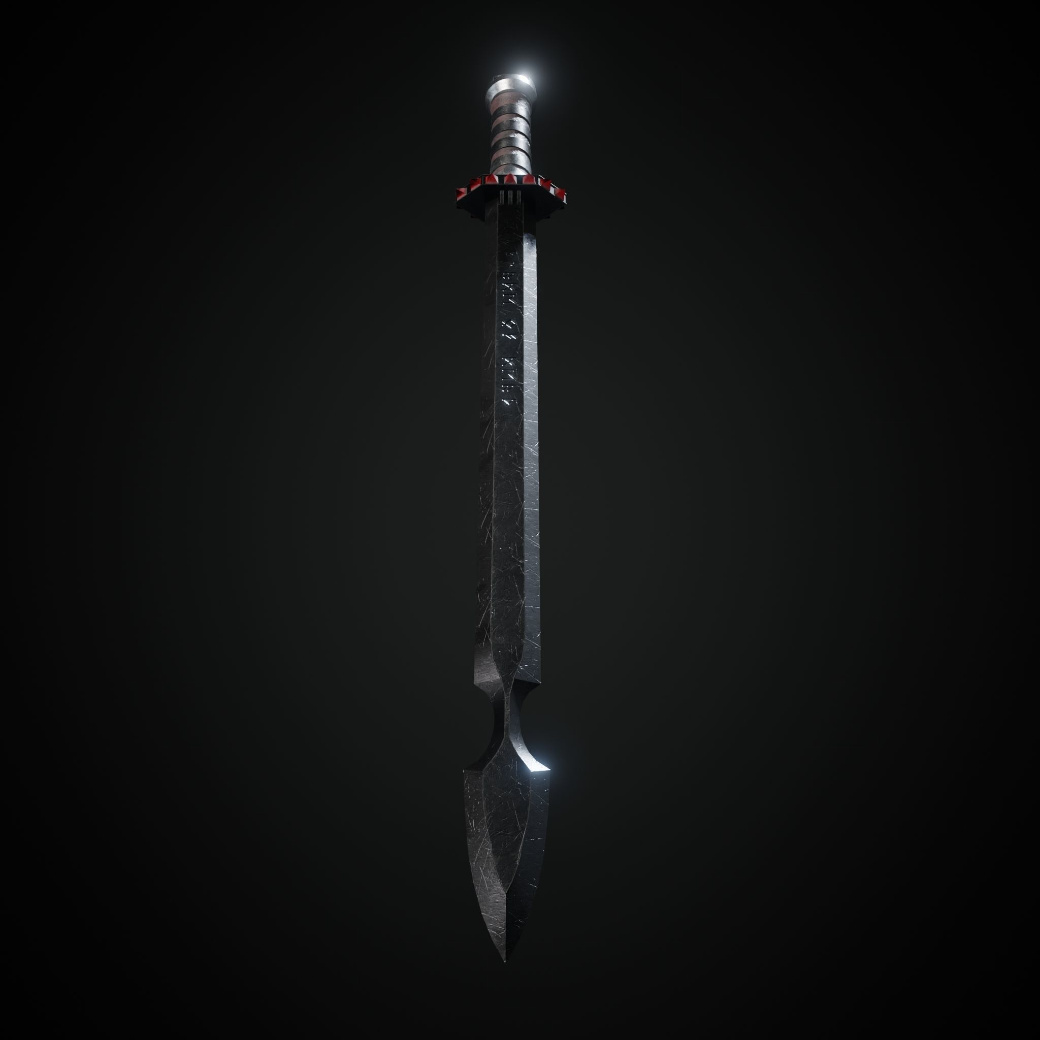 Sword  Low-poly 3D model_13