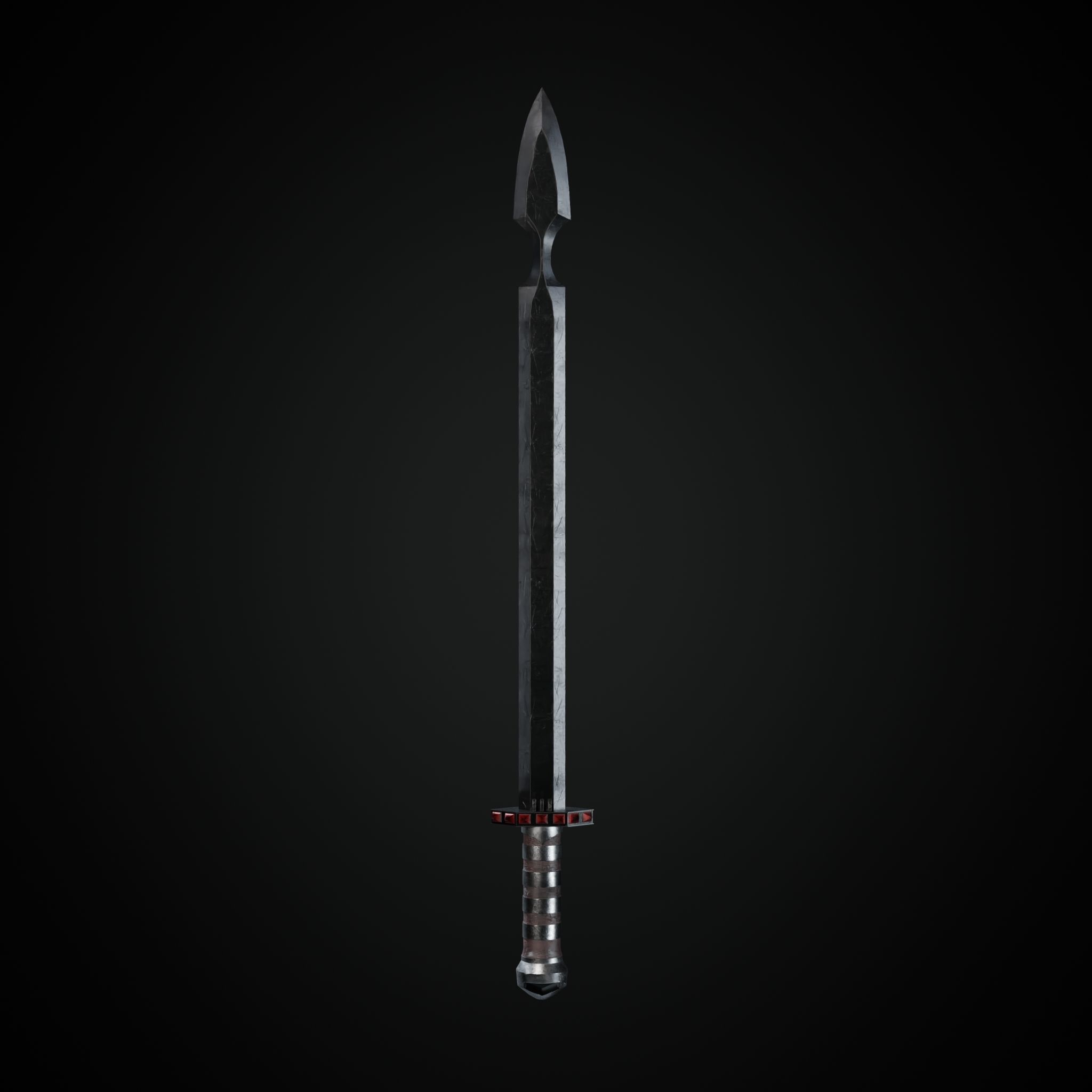 Sword  Low-poly 3D model_17