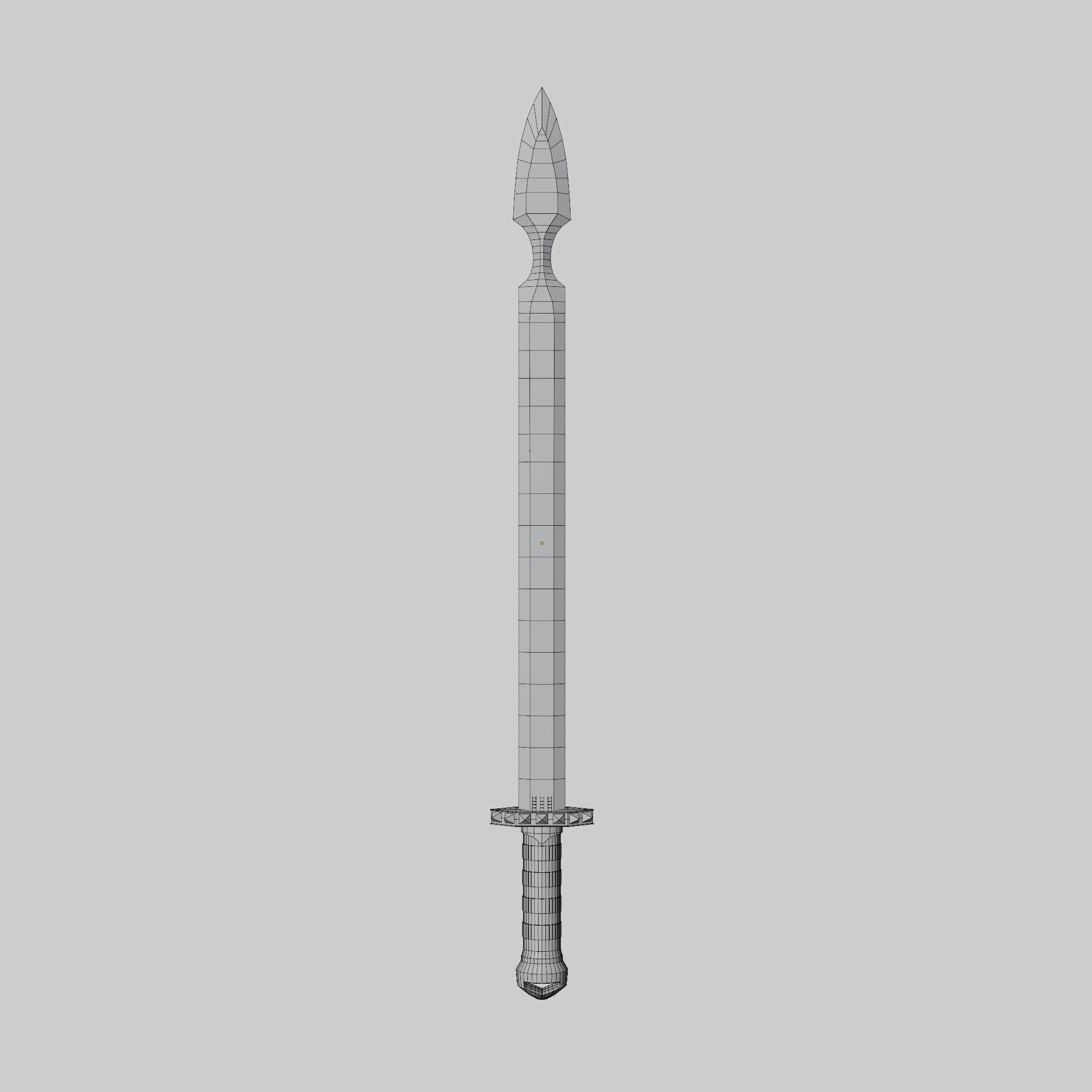 Sword  Low-poly 3D model_29