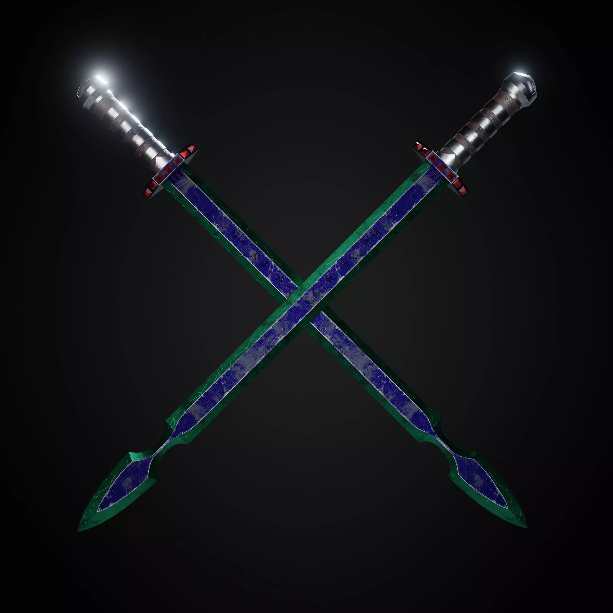 Sword  Low-poly 3D model_0