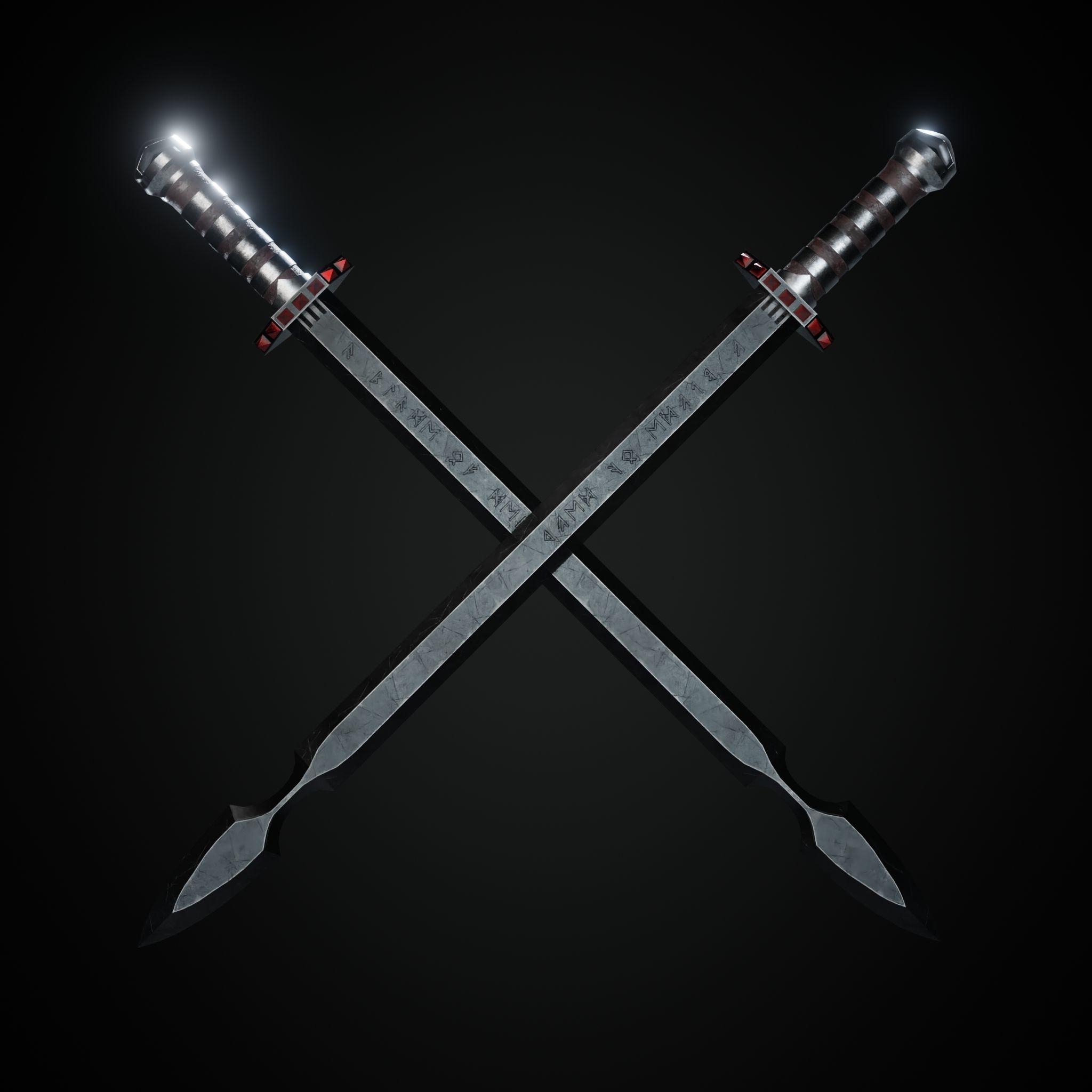 Sword  Low-poly 3D model_14