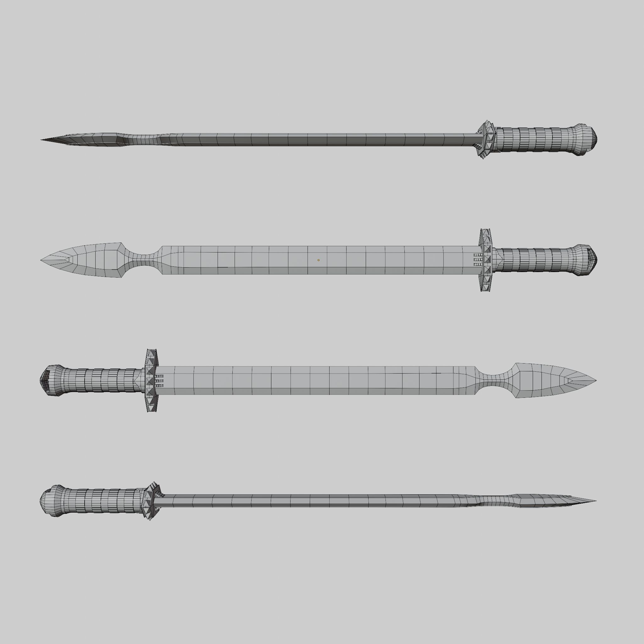 Sword  Low-poly 3D model_36