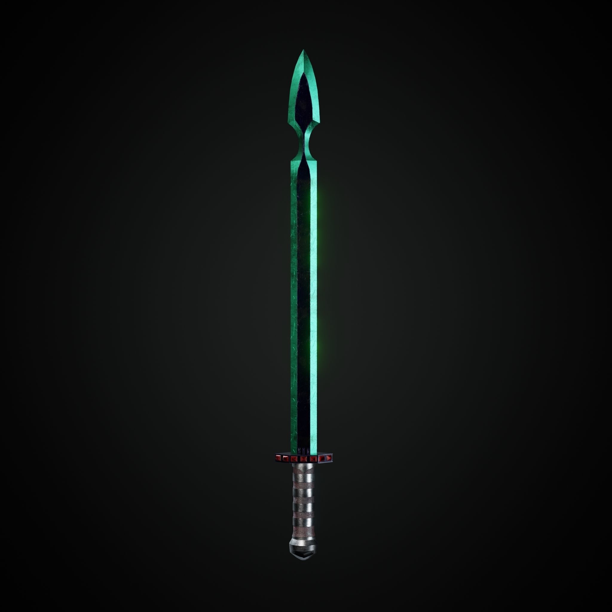 Sword  Low-poly 3D model_5