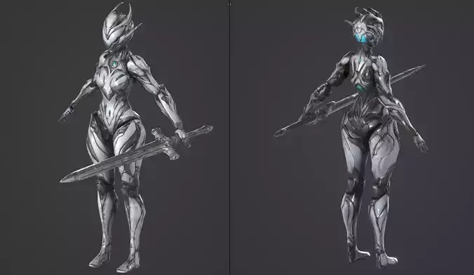 Mecha Lord Ramen Low-poly 3D model