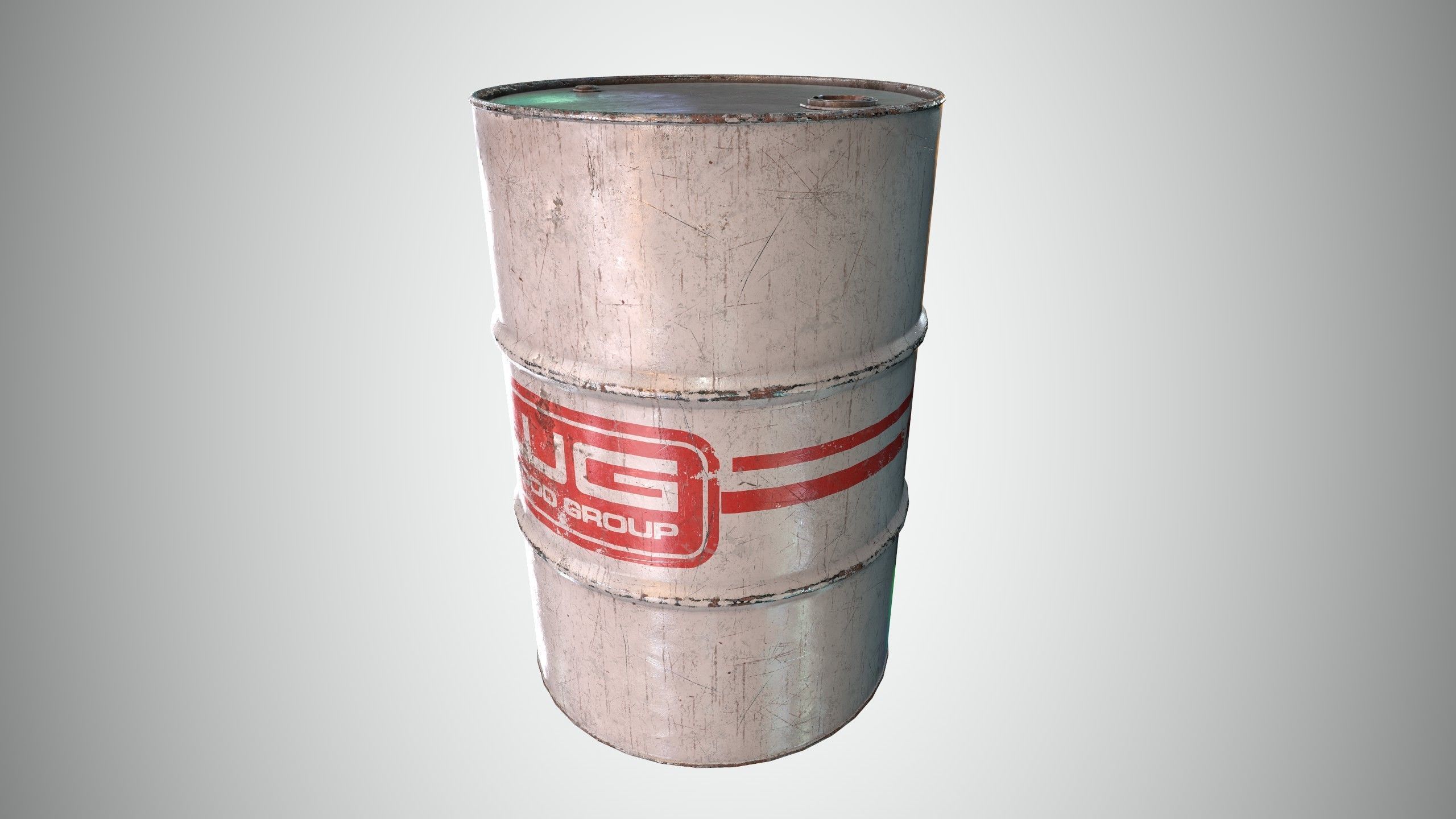 Oil Barrel 1 Low-poly 3D model_12