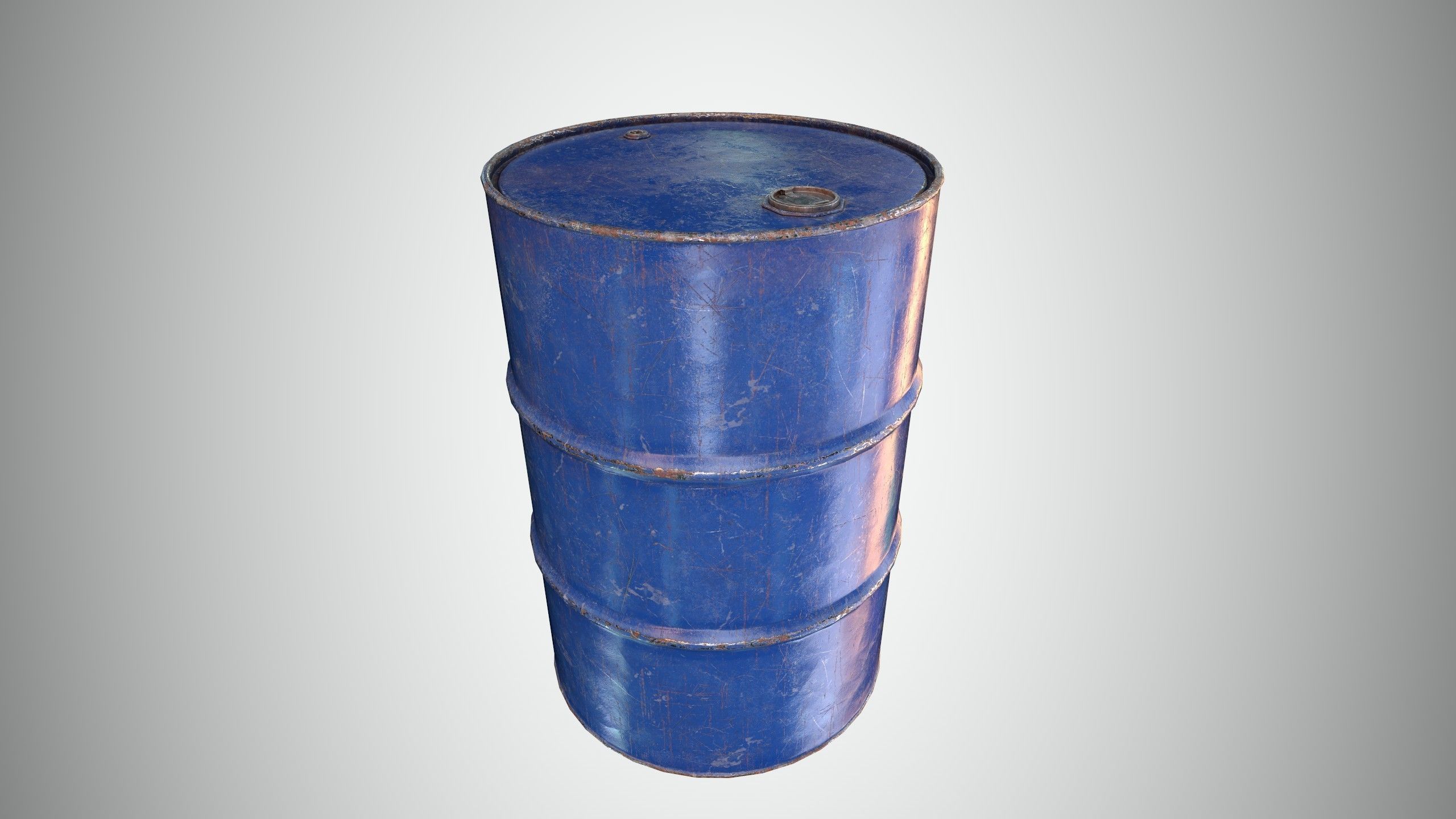 Oil Barrel 1 Low-poly 3D model_16