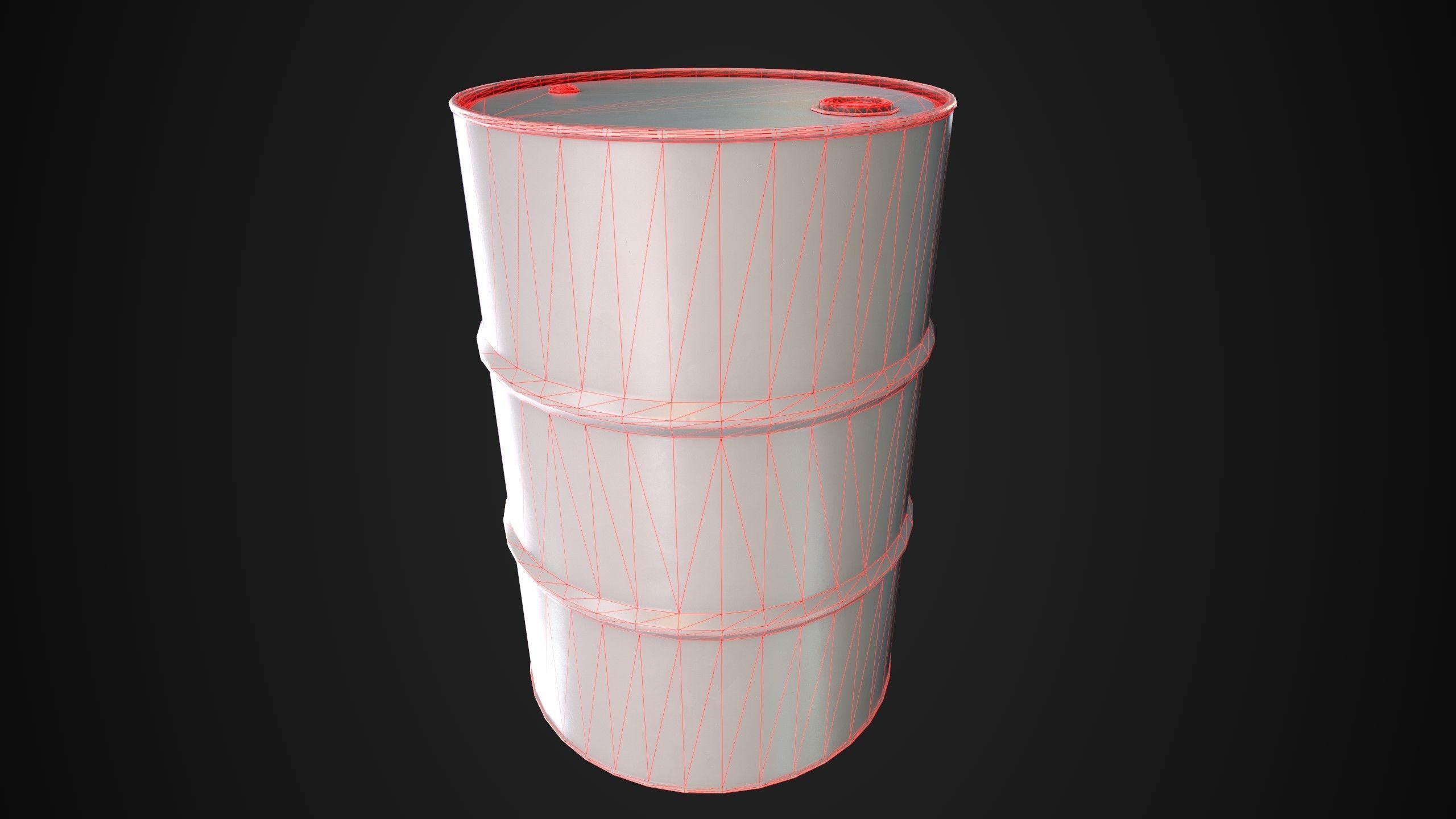 Oil Barrel 1 Low-poly 3D model_24