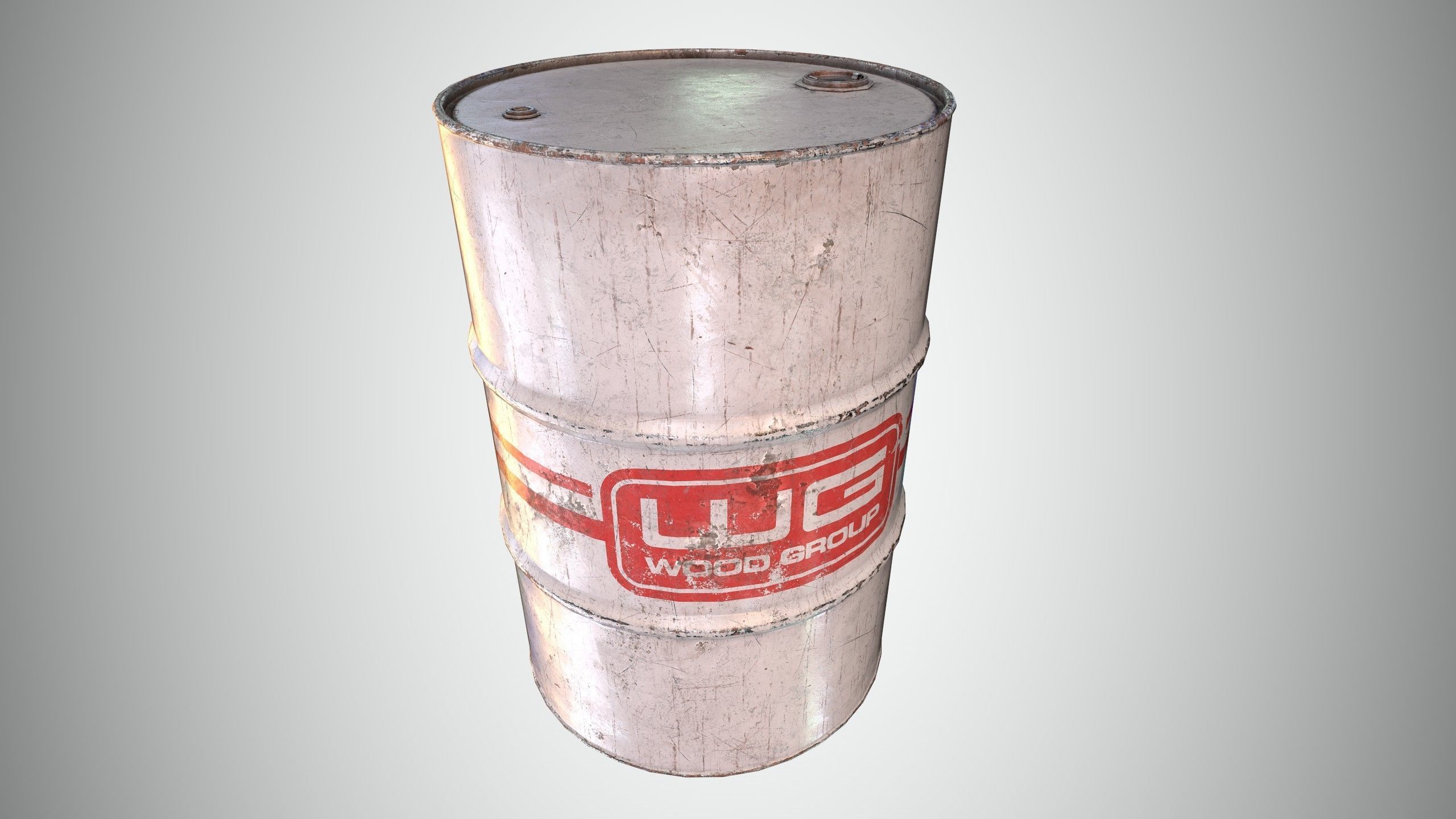 Oil Barrel 1 Low-poly 3D model_13