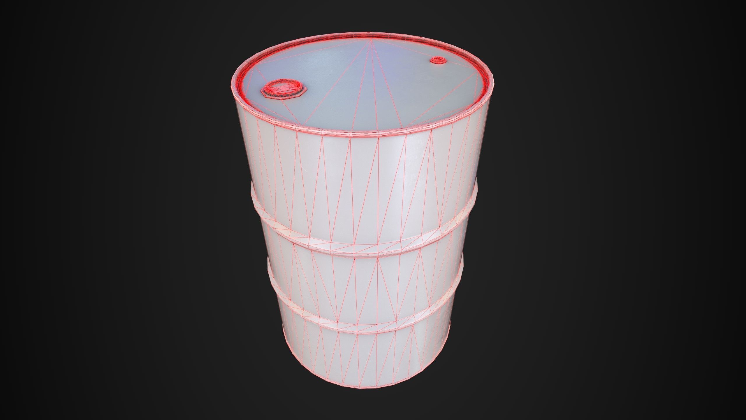 Oil Barrel 1 Low-poly 3D model_25