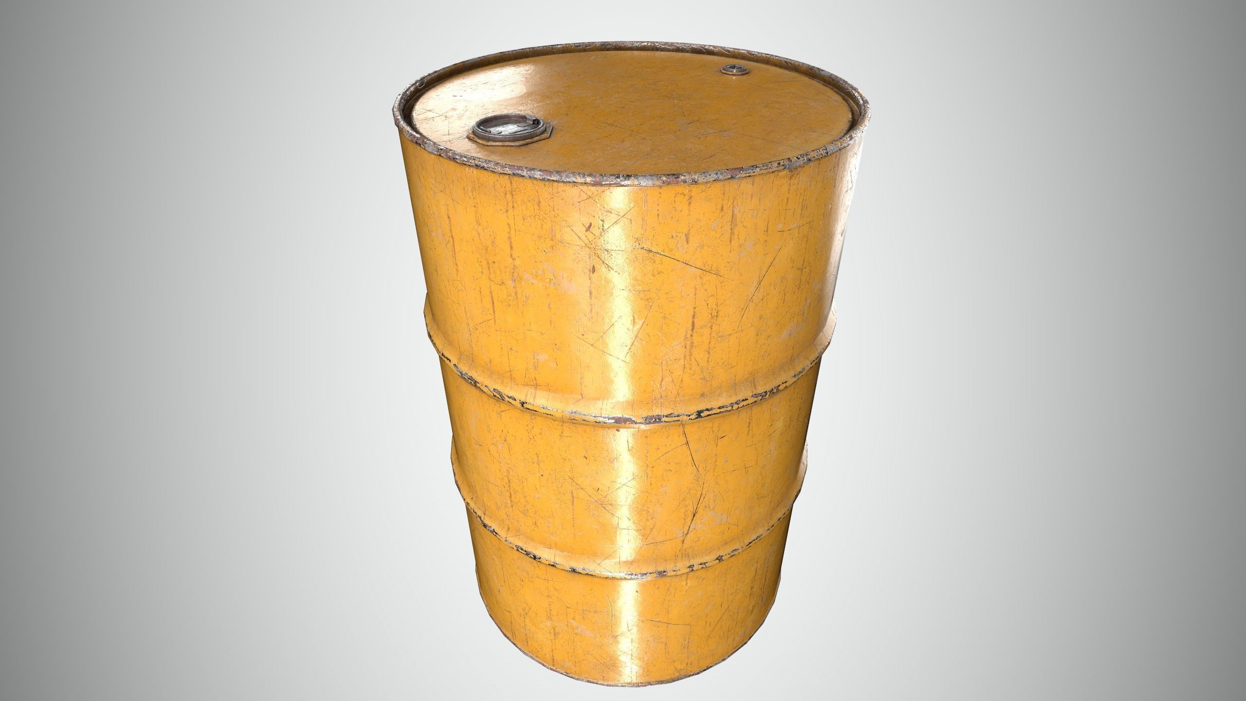 Oil Barrel 1 Low-poly 3D model_7