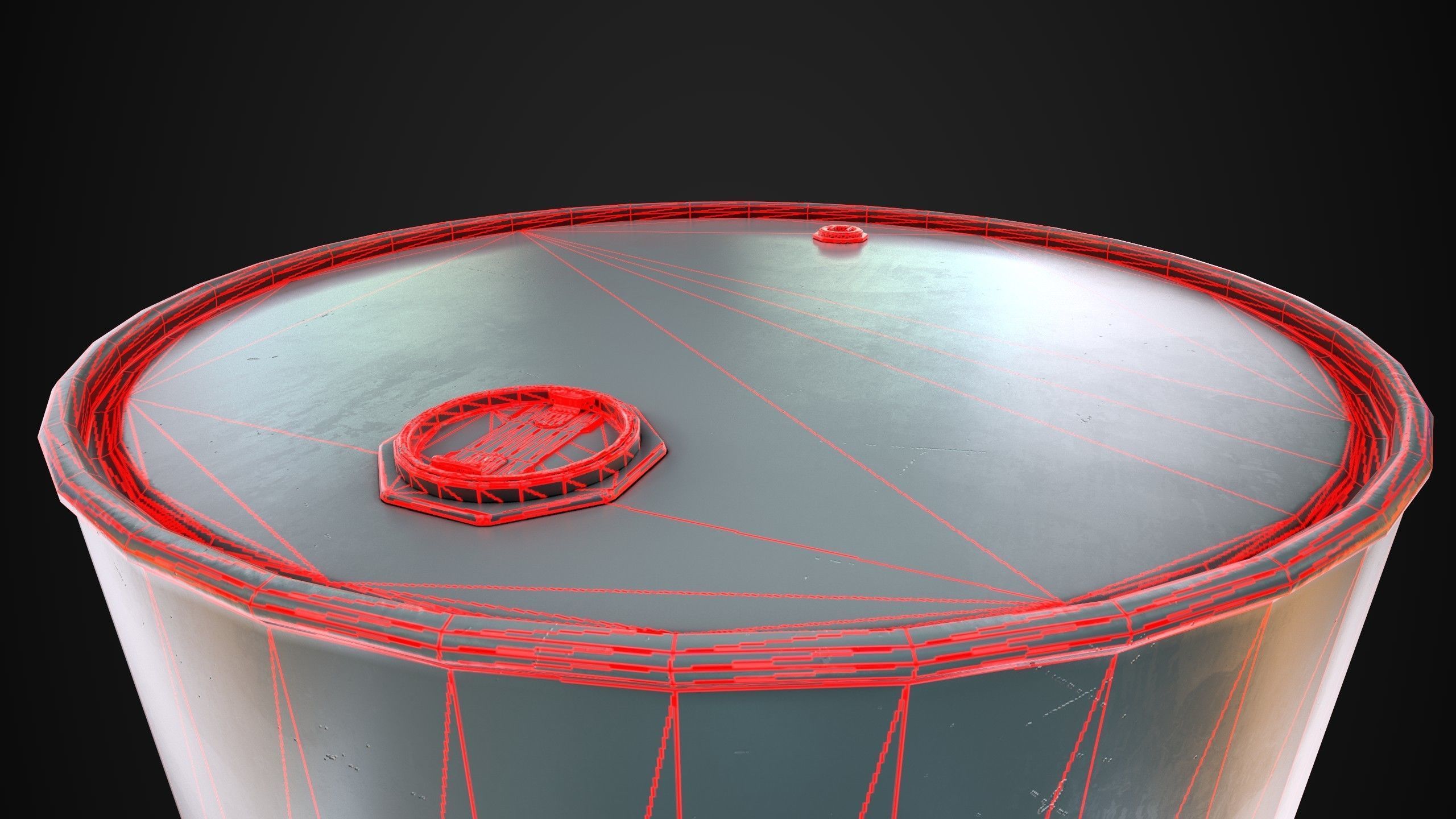 Oil Barrel 1 Low-poly 3D model_26