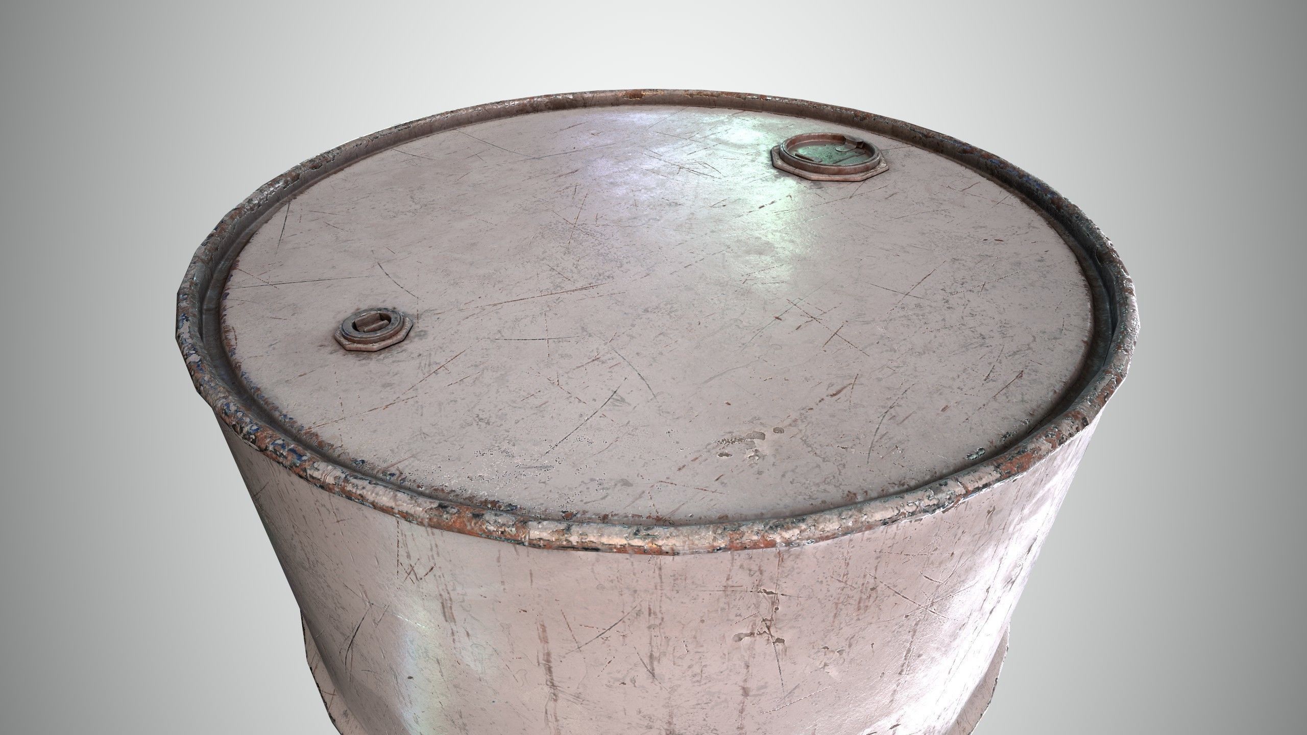 Oil Barrel 1 Low-poly 3D model_14