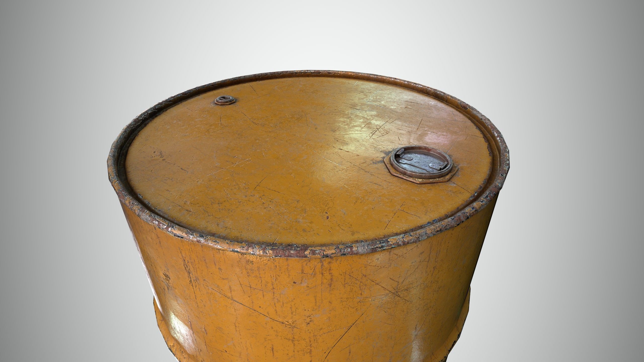 Oil Barrel 1 Low-poly 3D model_11