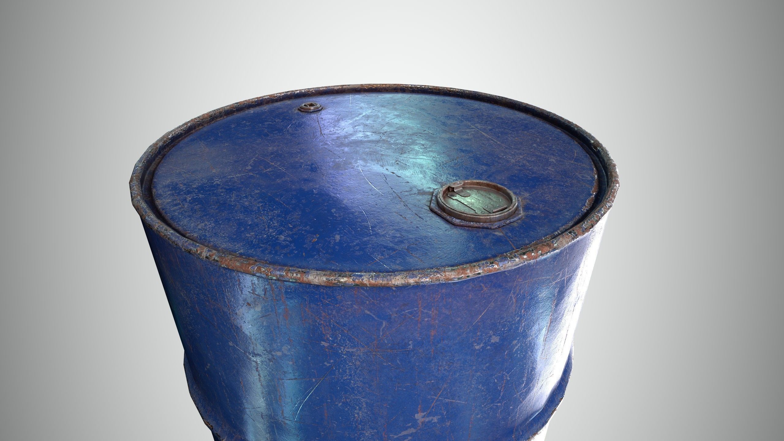 Oil Barrel 1 Low-poly 3D model_17