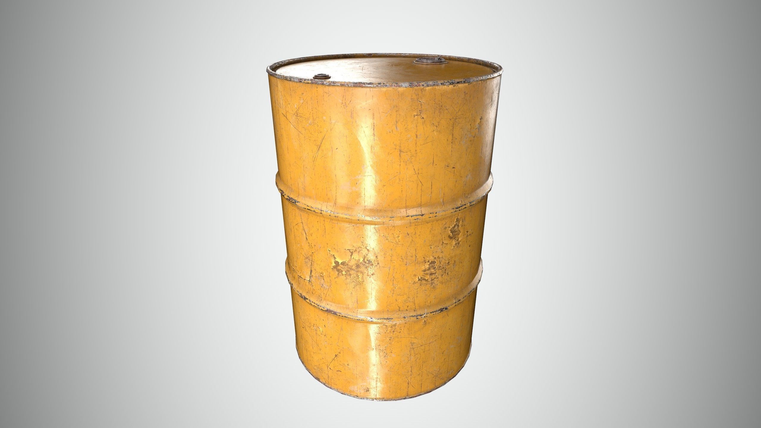 Oil Barrel 1 Low-poly 3D model_6