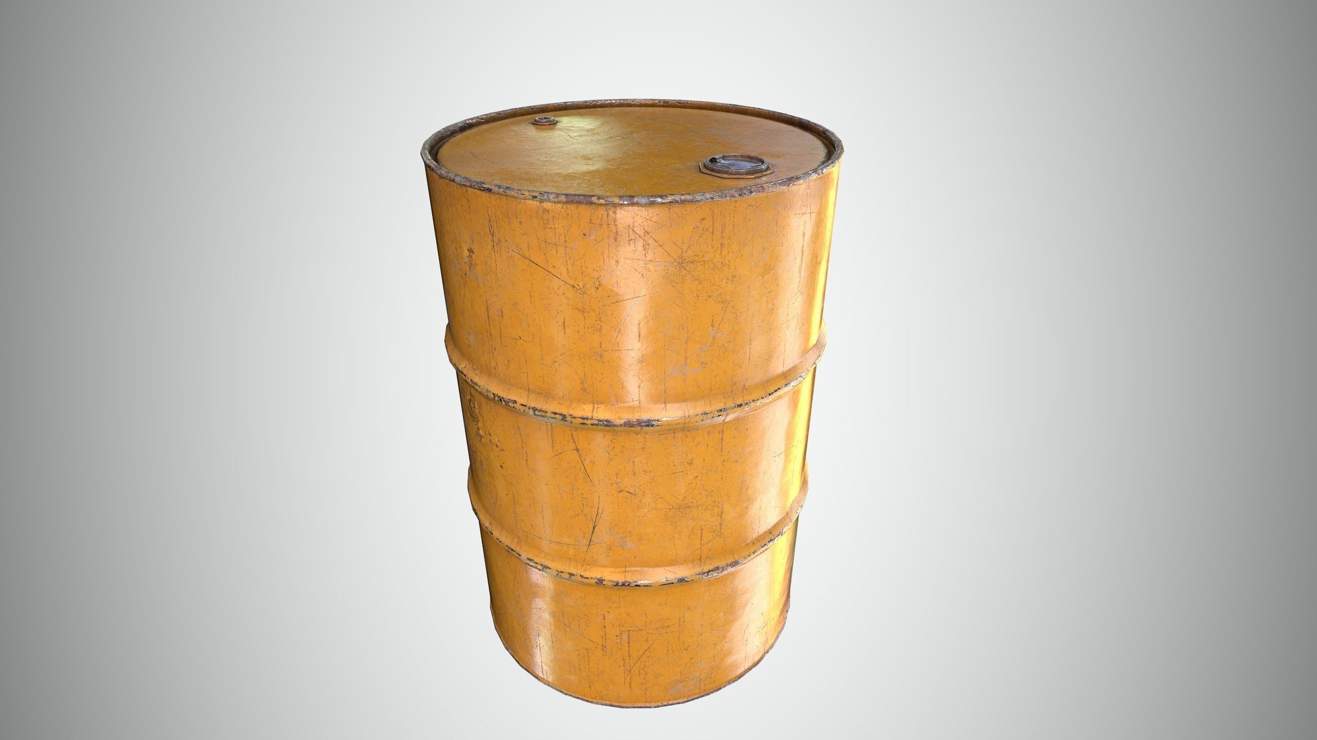 Oil Barrel 1 Low-poly 3D model_9