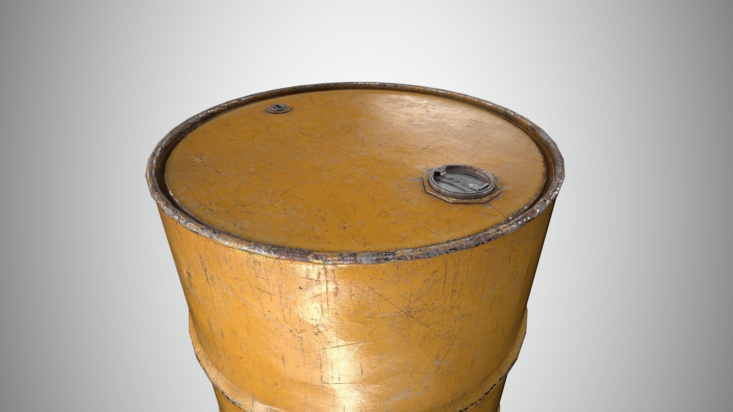 Oil Barrel 1 Low-poly 3D model_8
