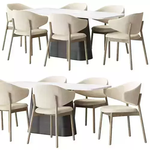 Holly Home chair and Calacatta table