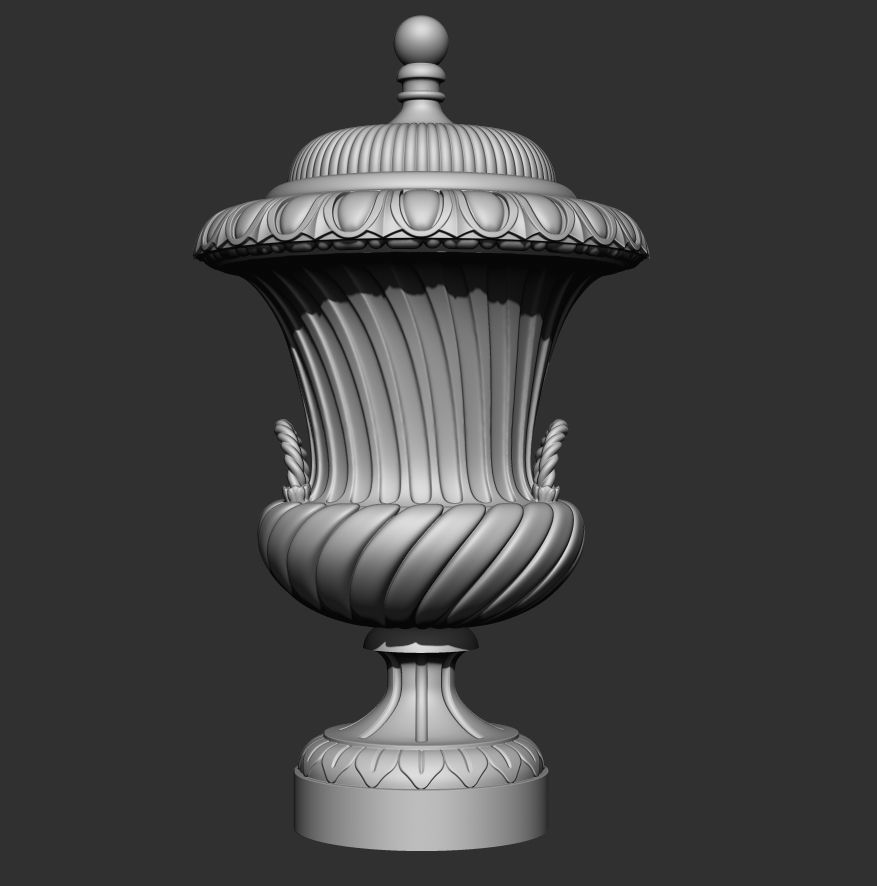 Urn with classical decoration 3D model_3