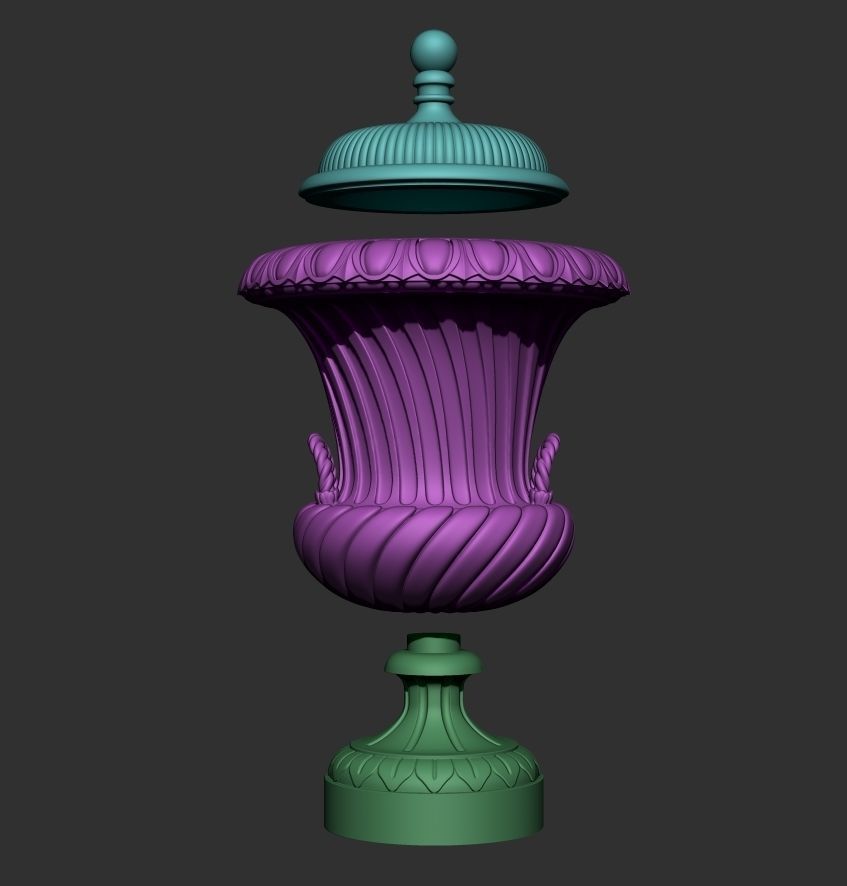 Urn with classical decoration 3D model_11
