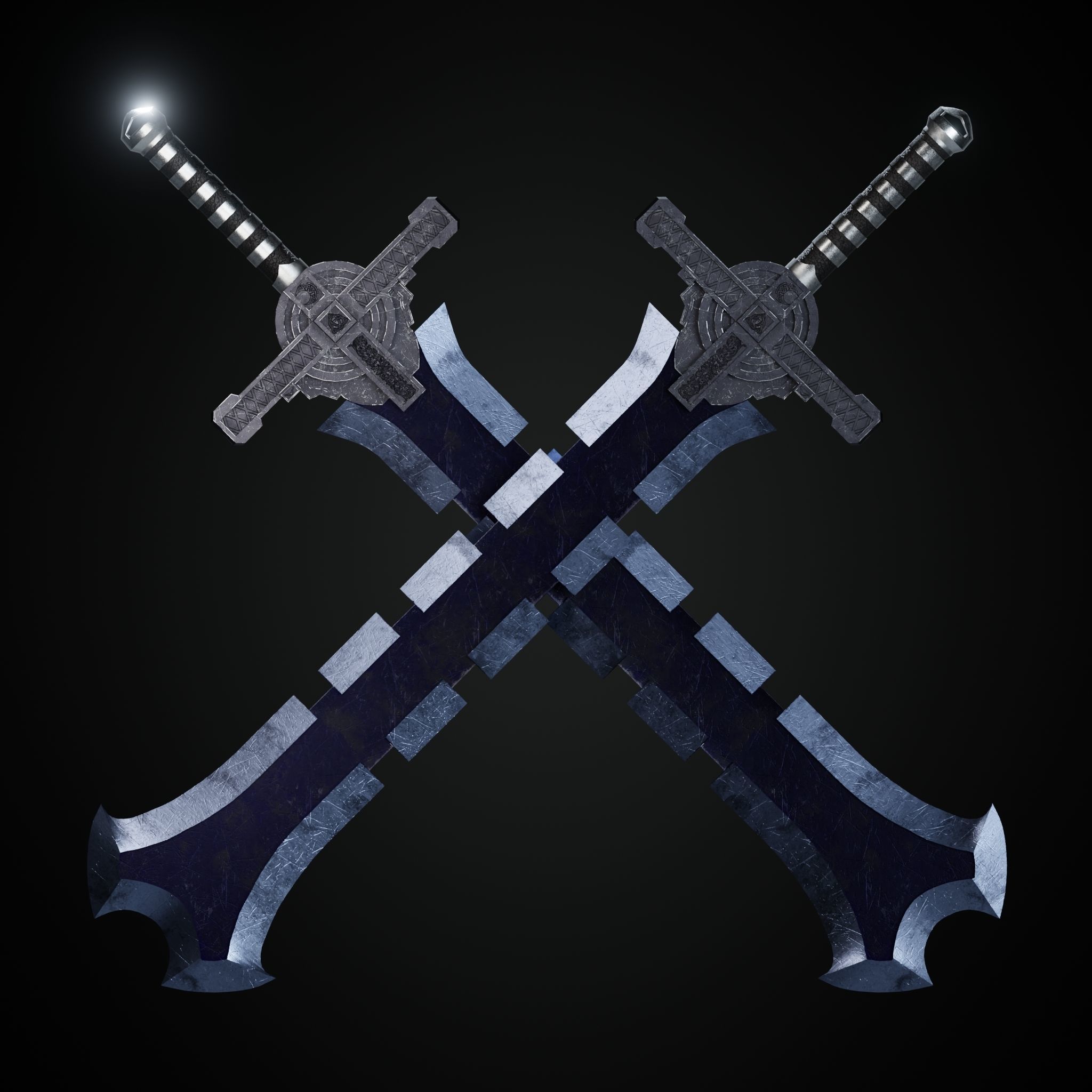 Sword Low-poly 3D model_39