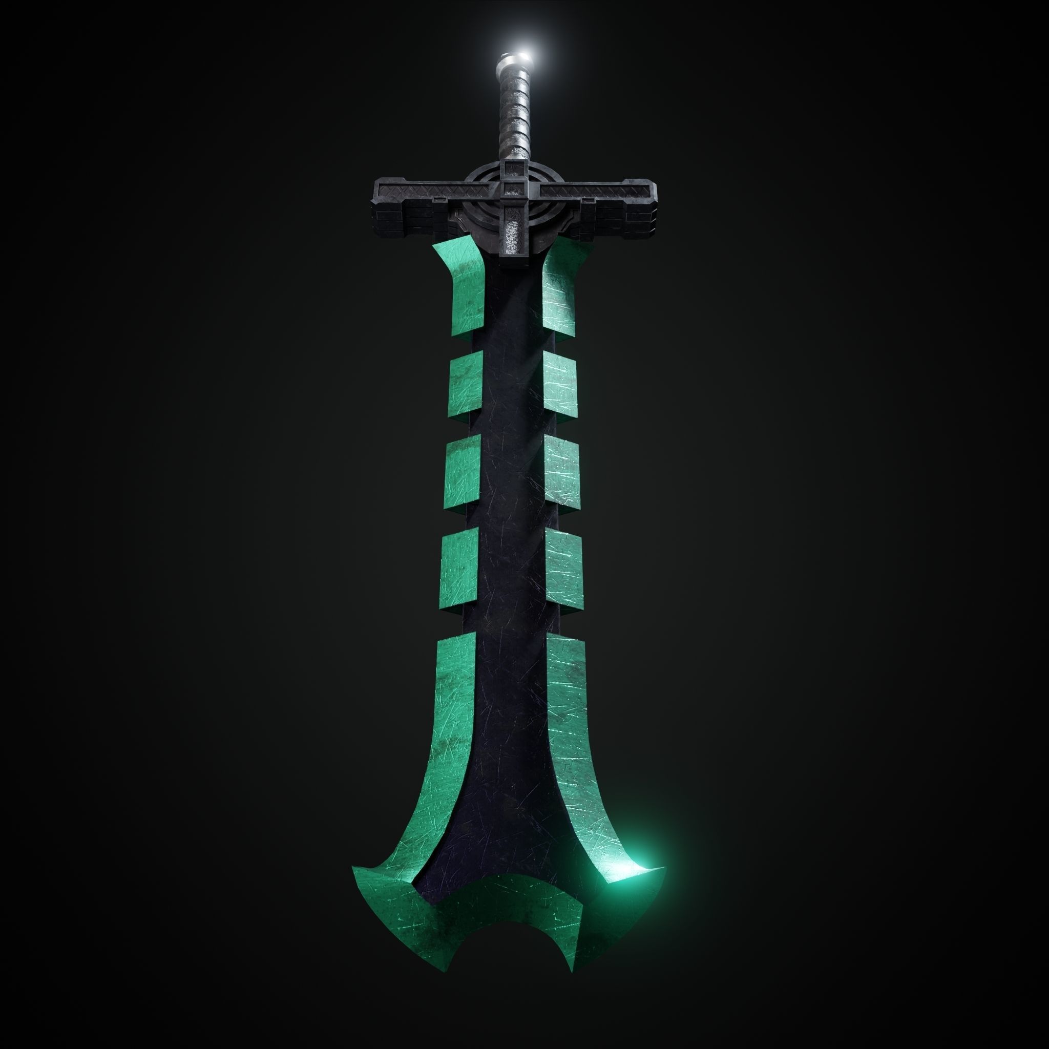 Sword Low-poly 3D model_16