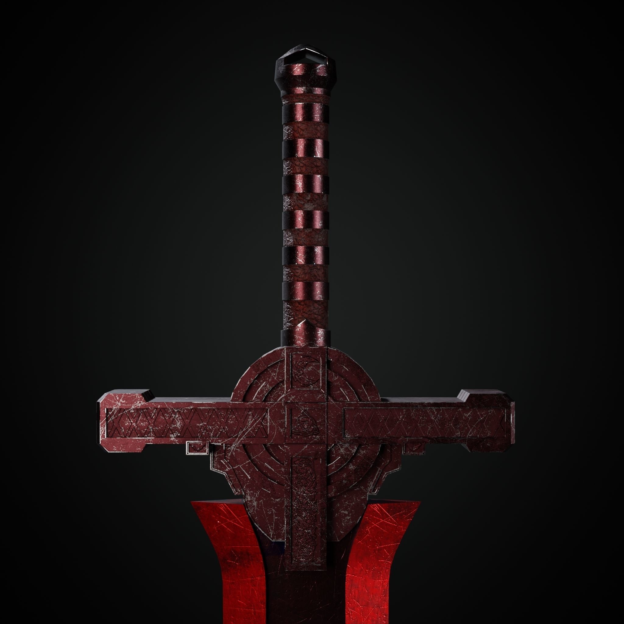 Sword Low-poly 3D model_8