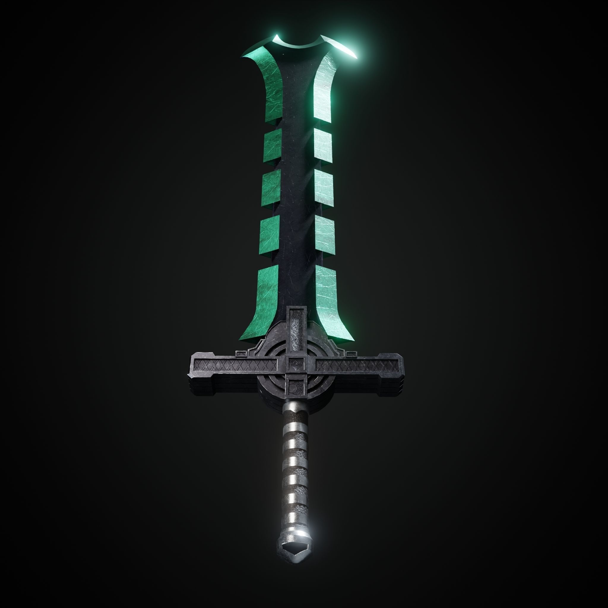 Sword Low-poly 3D model_17