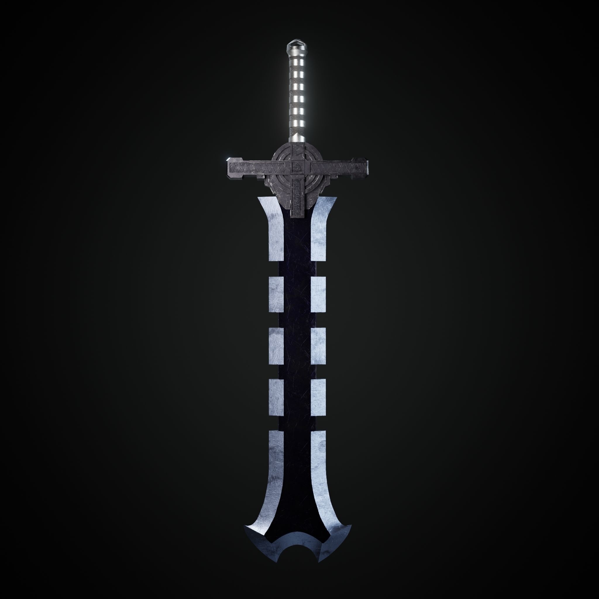 Sword Low-poly 3D model_21