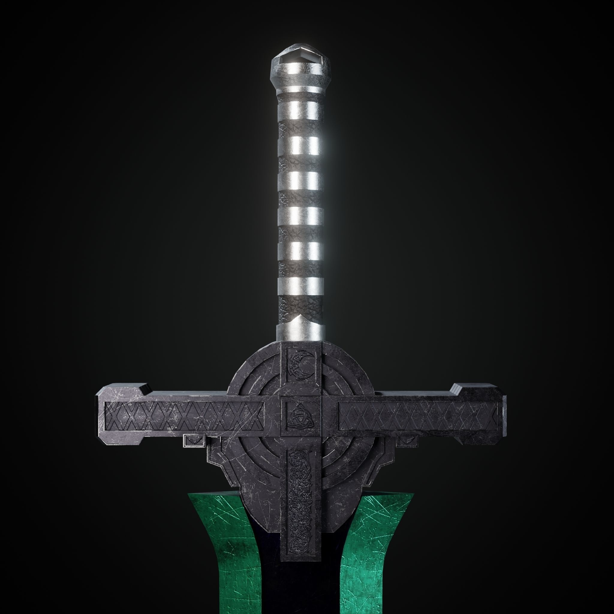 Sword Low-poly 3D model_18