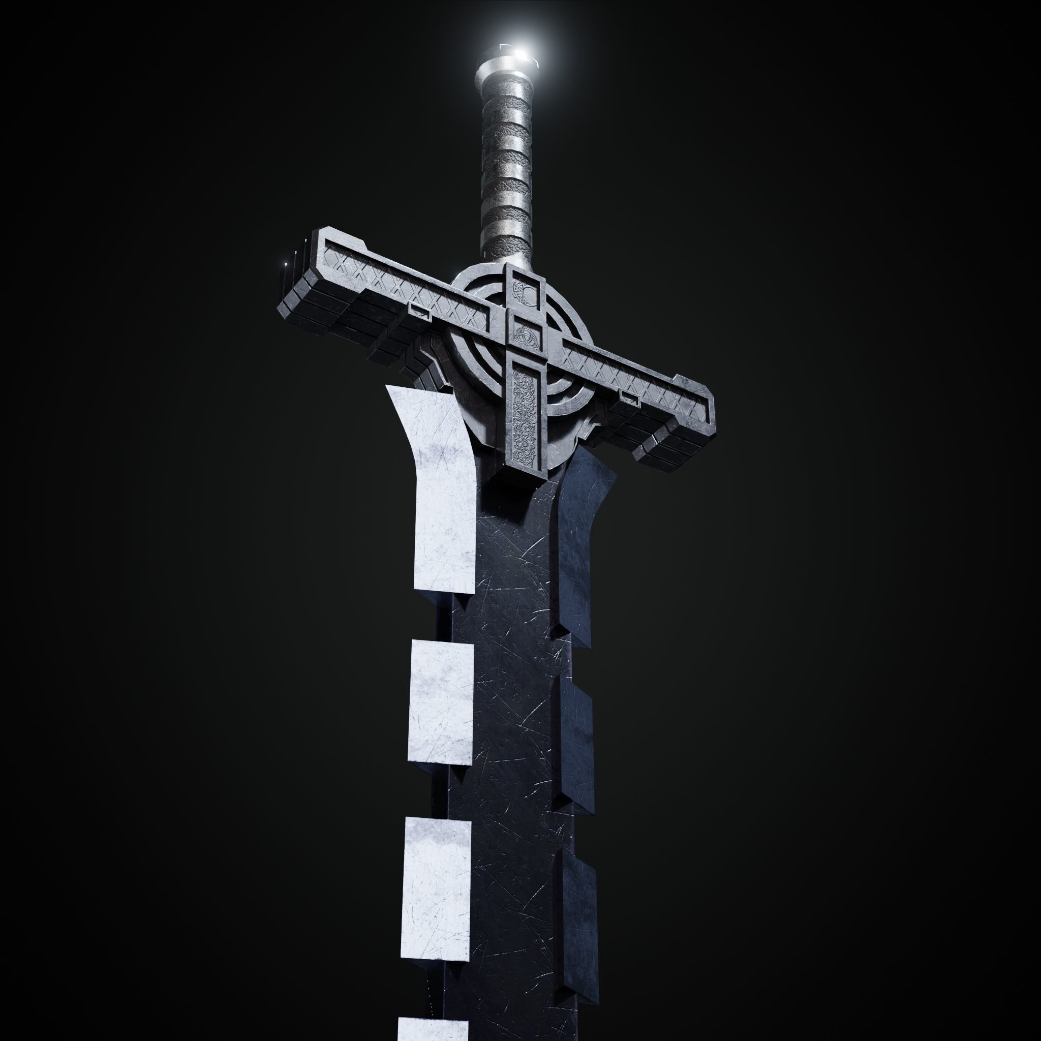 Sword Low-poly 3D model_29