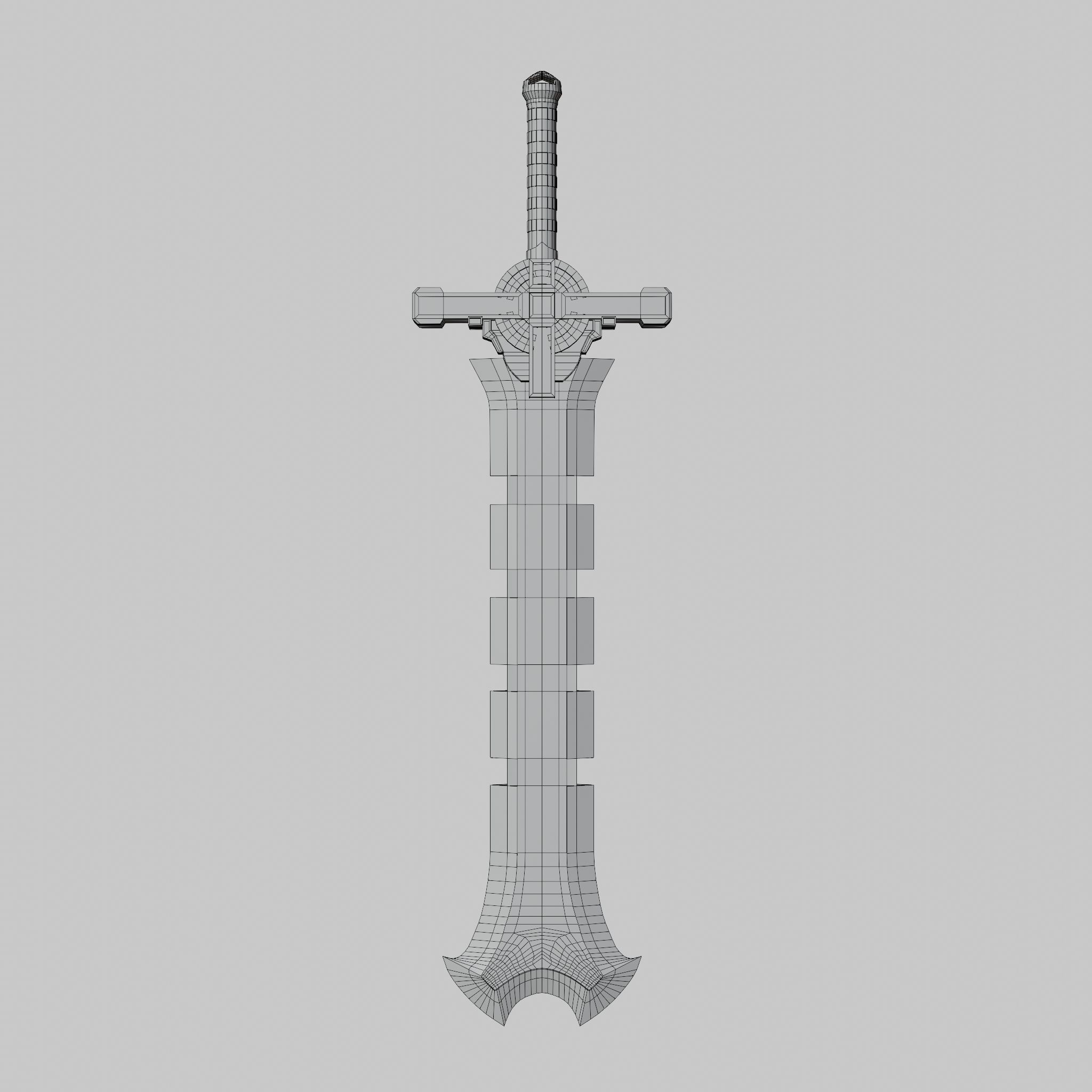 Sword Low-poly 3D model_36