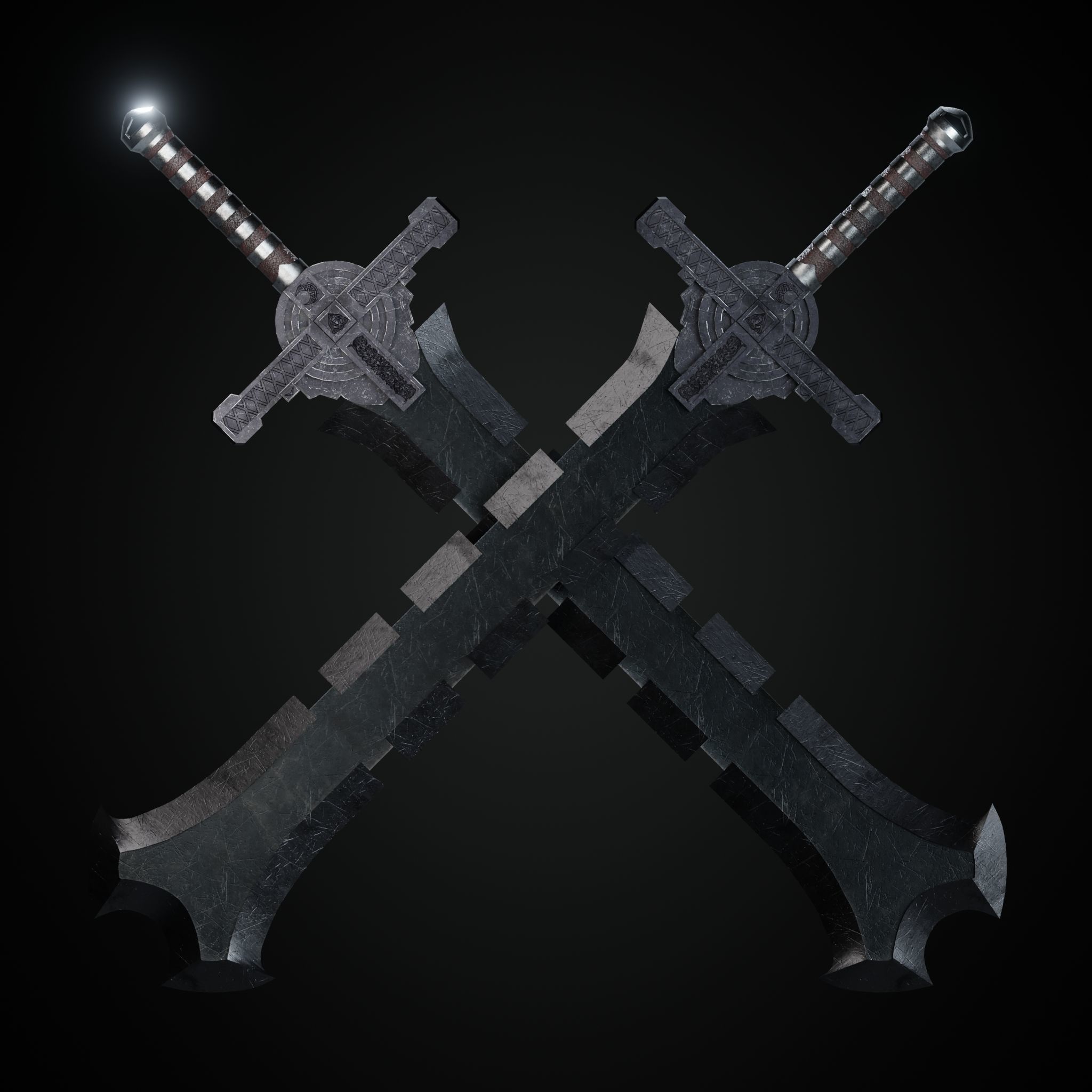 Sword Low-poly 3D model_30