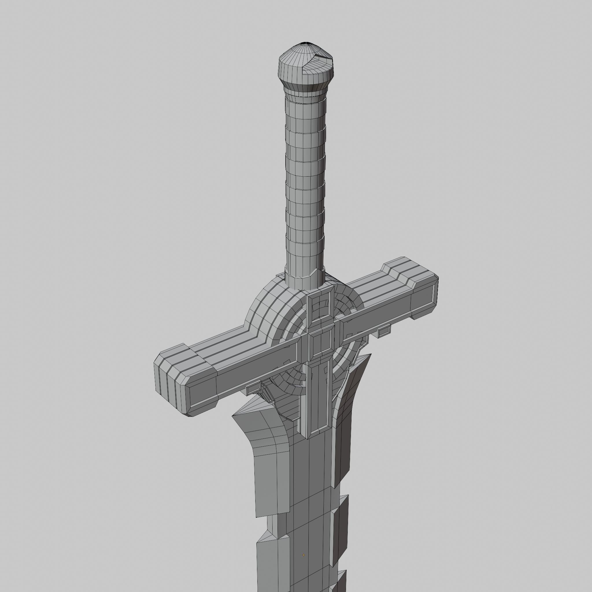 Sword Low-poly 3D model_40