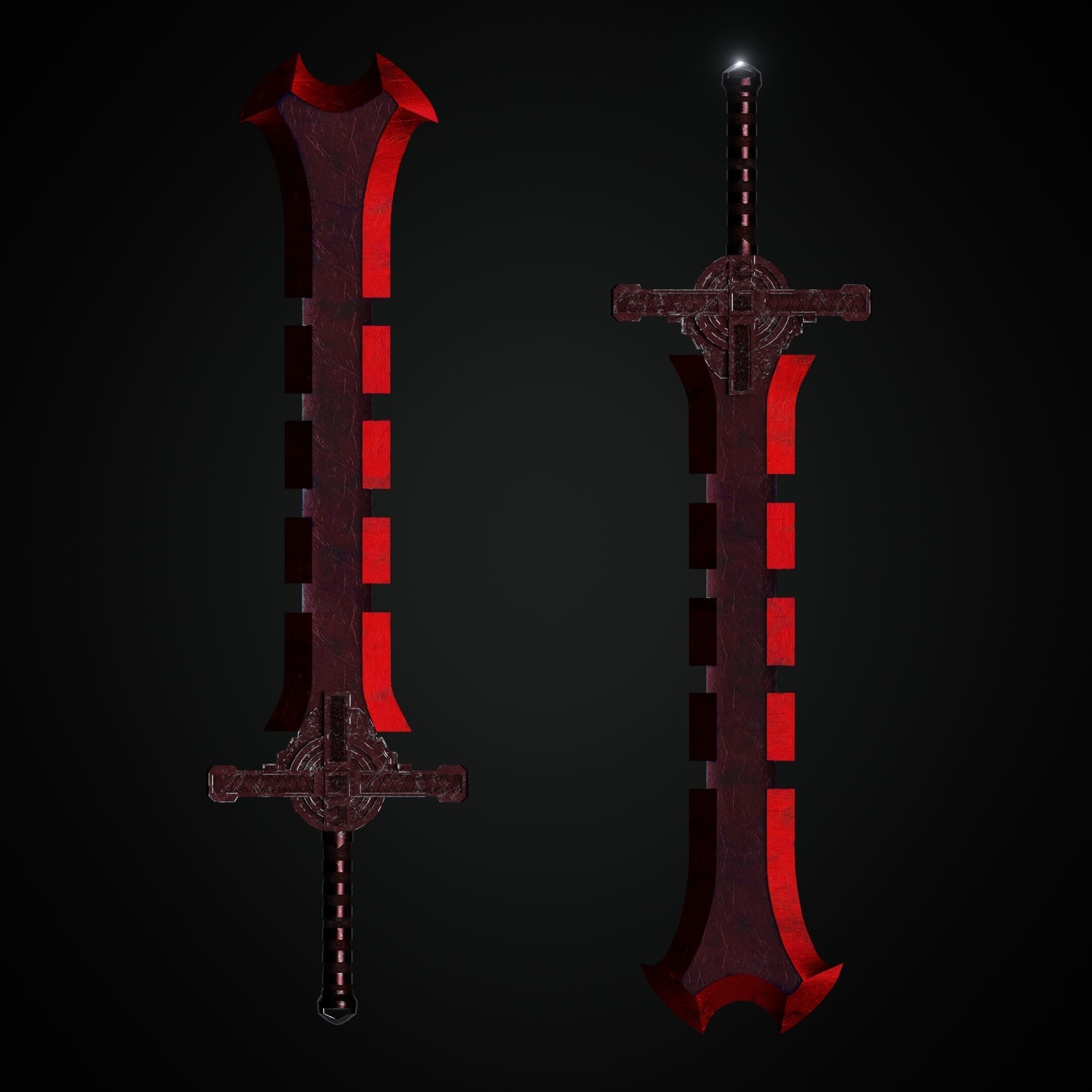 Sword Low-poly 3D model_5