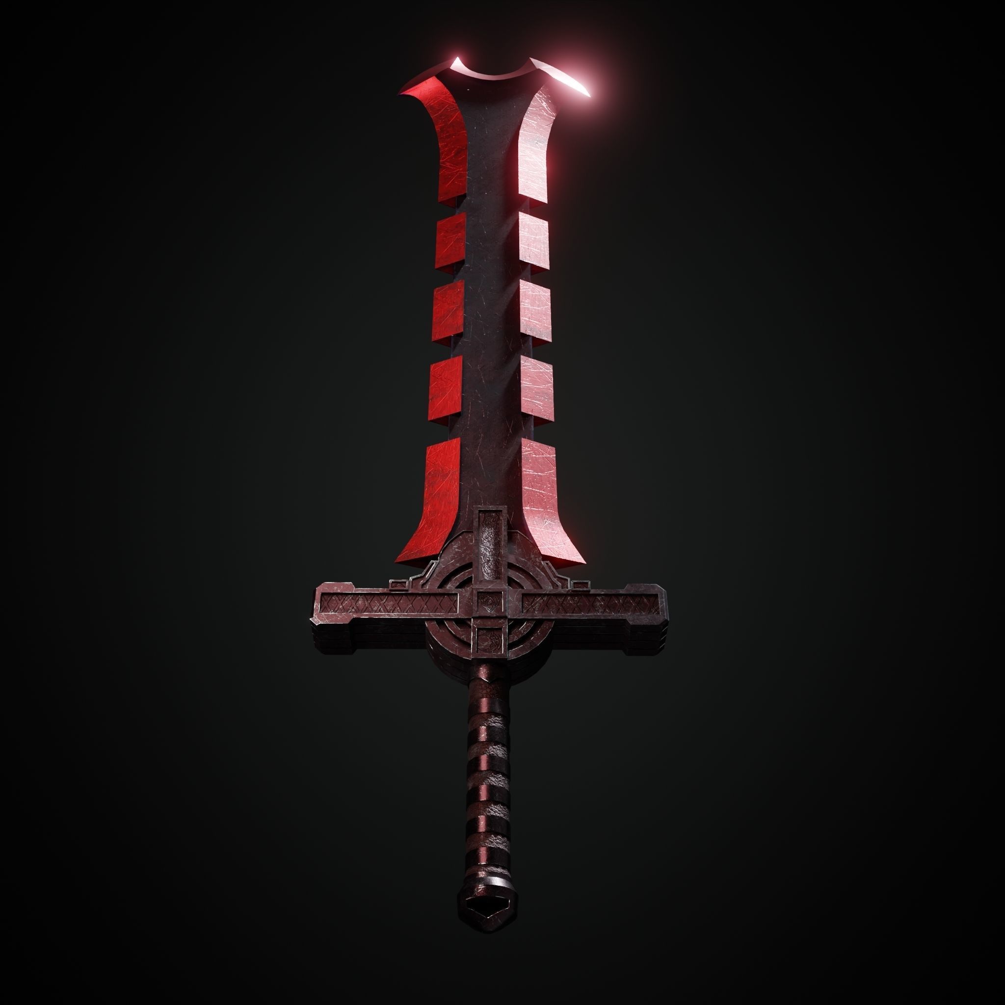 Sword Low-poly 3D model_7