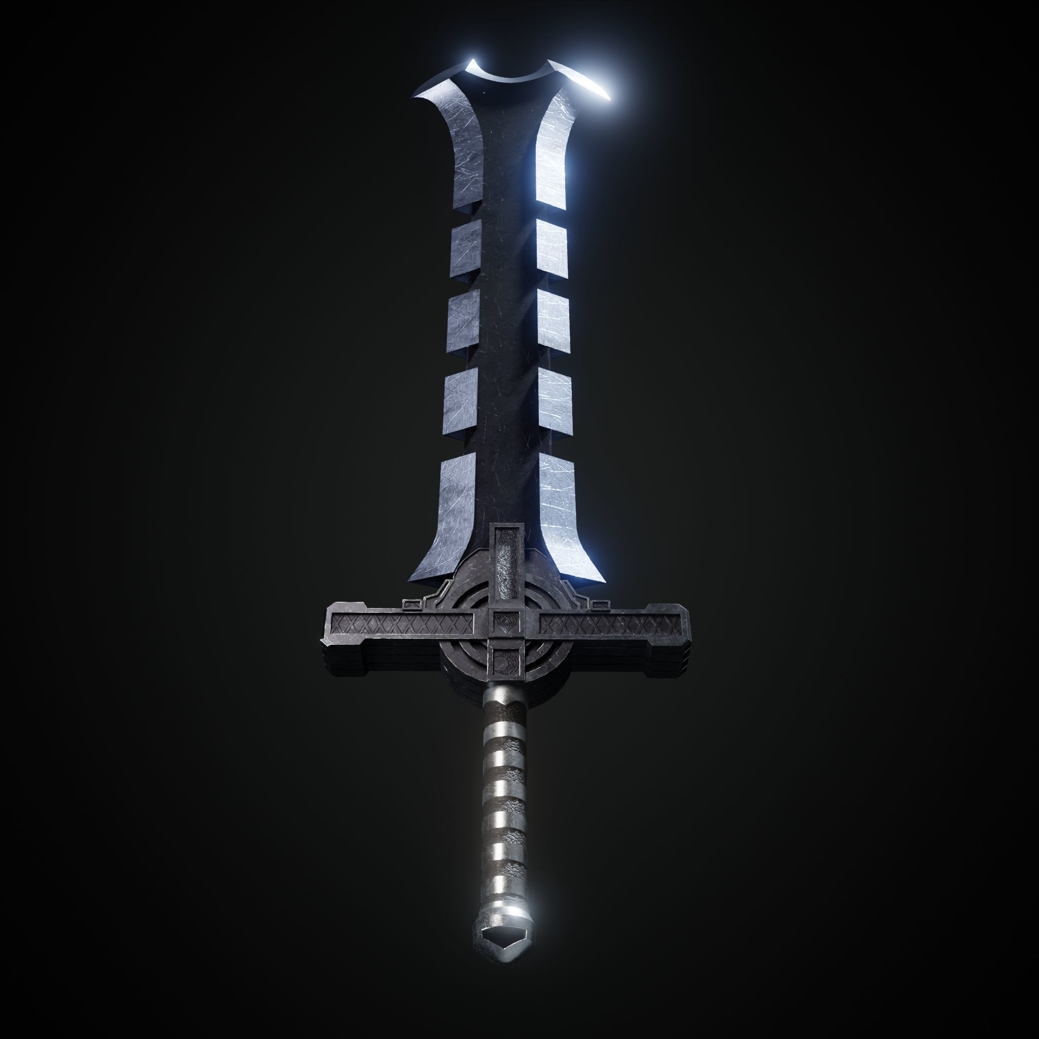 Sword Low-poly 3D model_27
