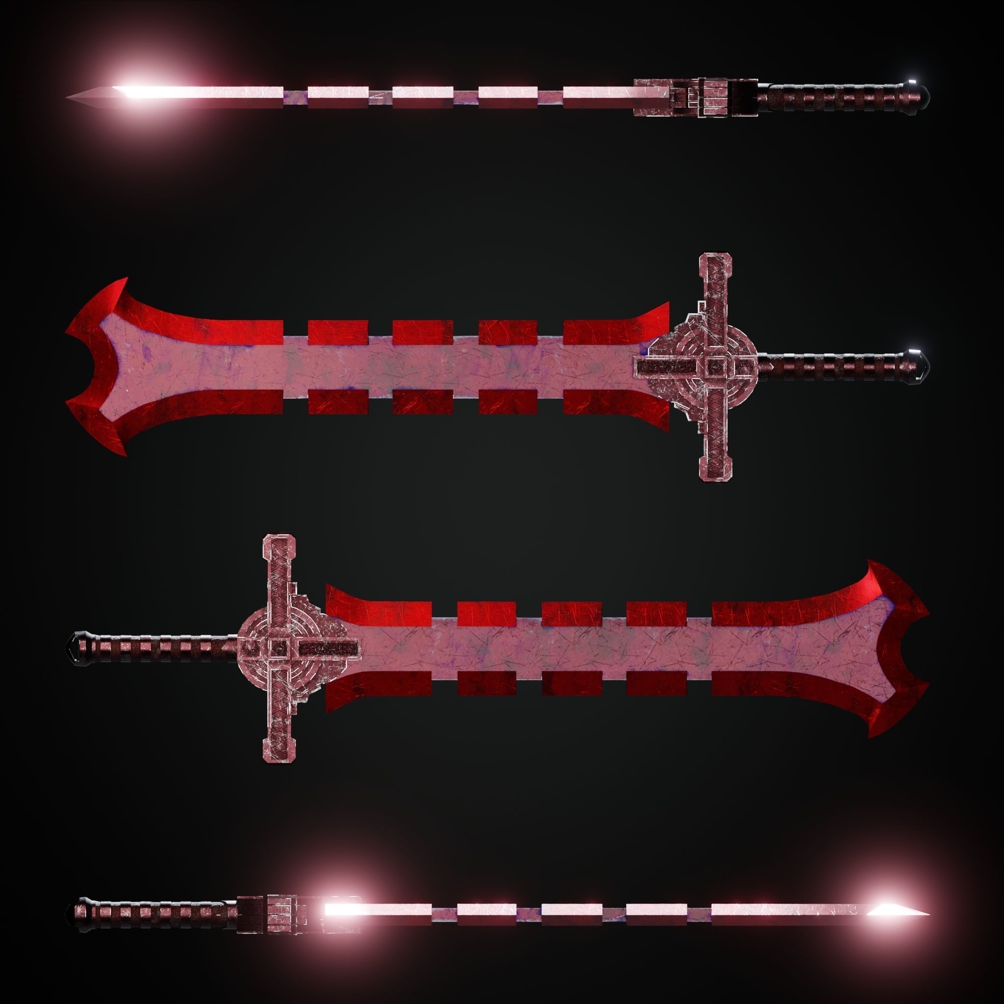 Sword Low-poly 3D model_1