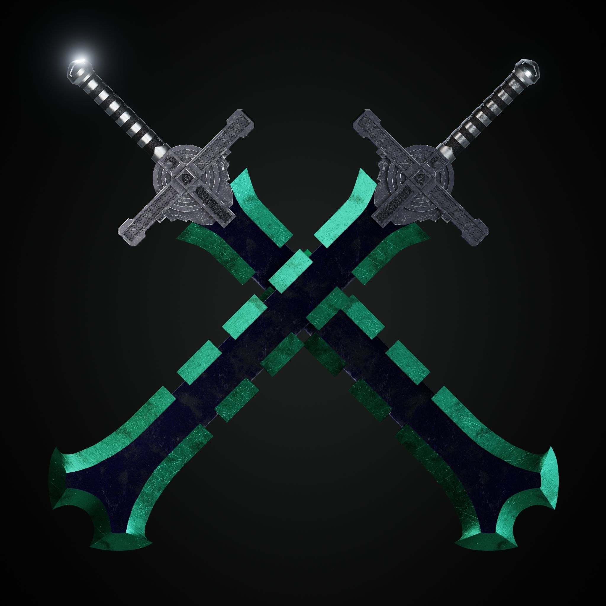 Sword Low-poly 3D model_14