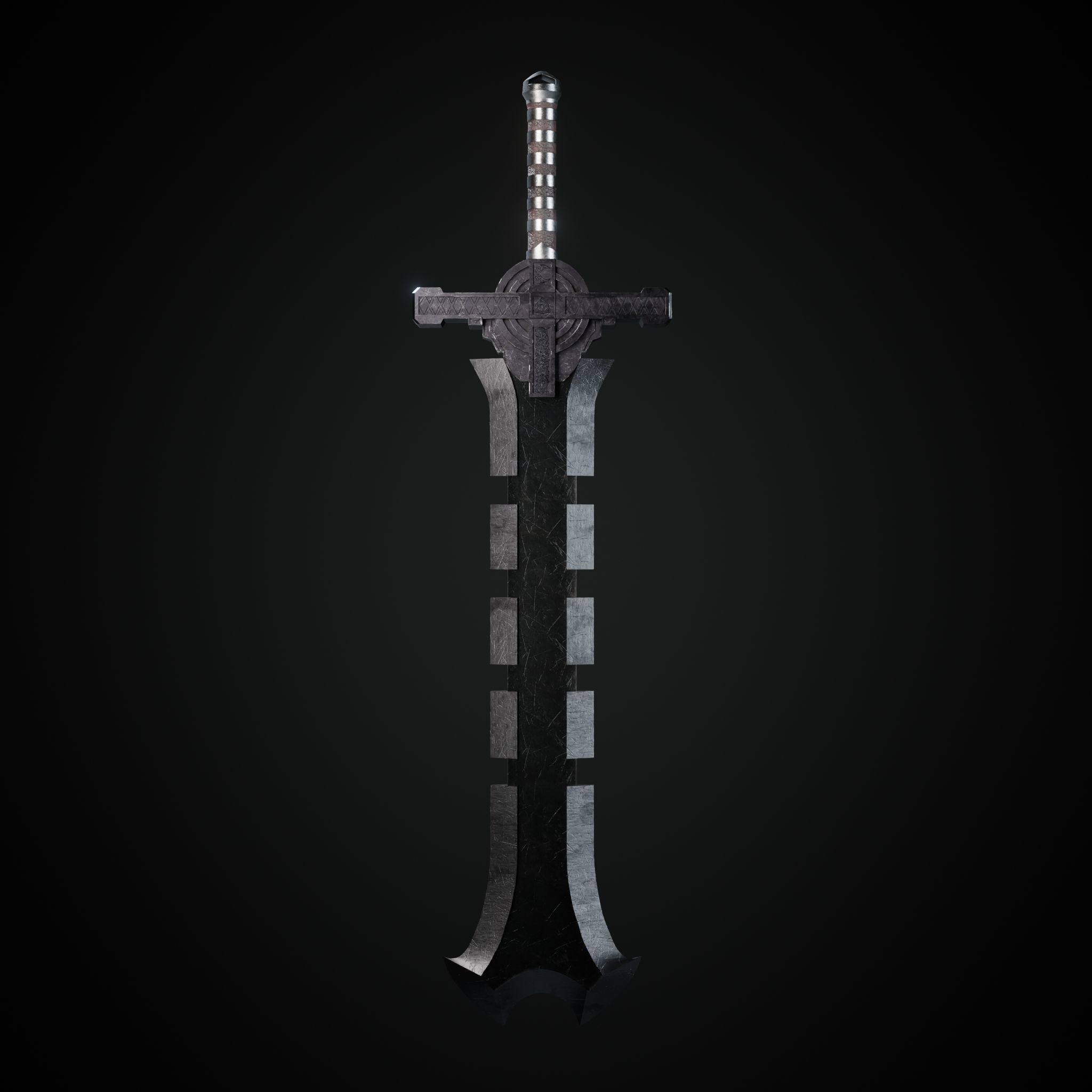 Sword Low-poly 3D model_11
