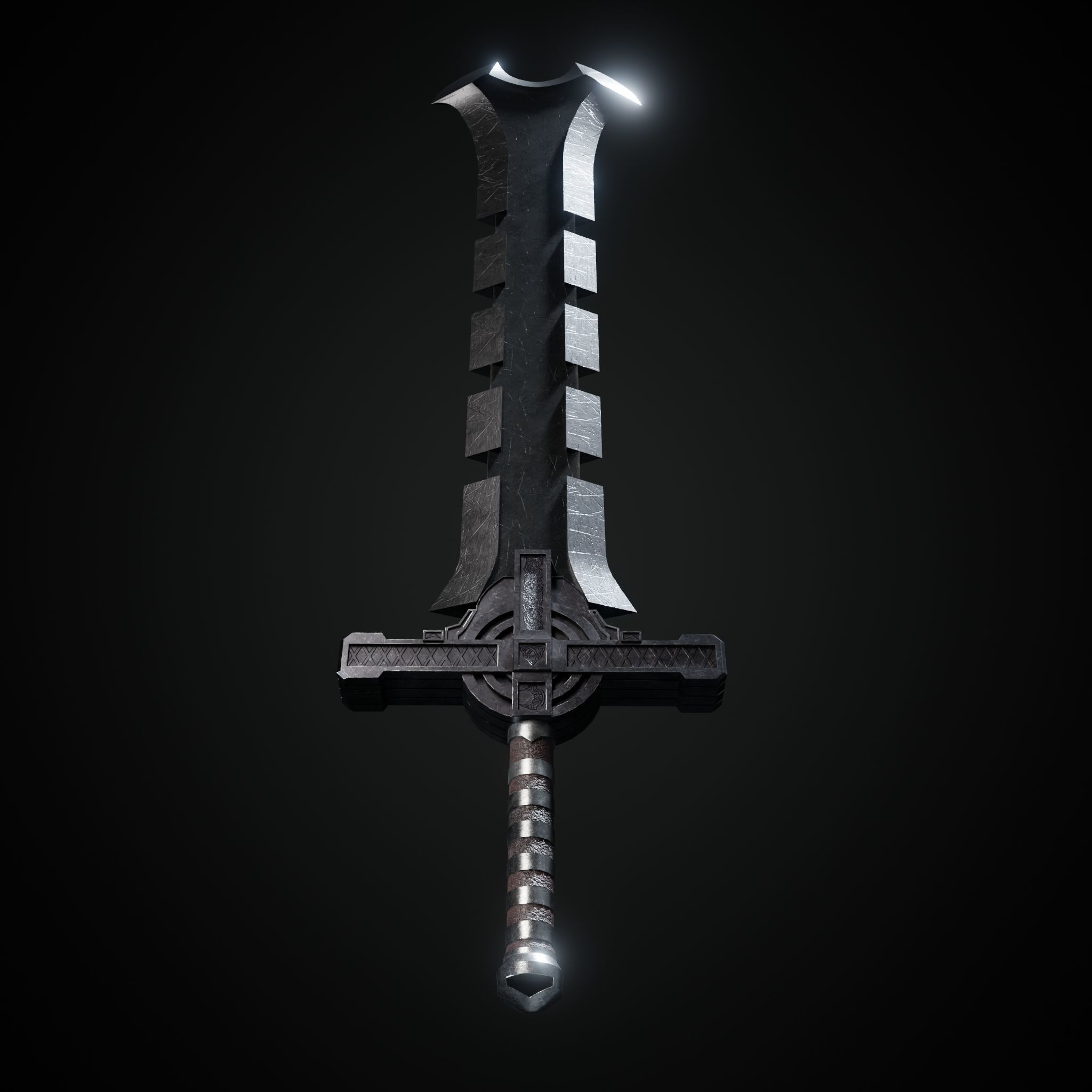 Sword Low-poly 3D model_33
