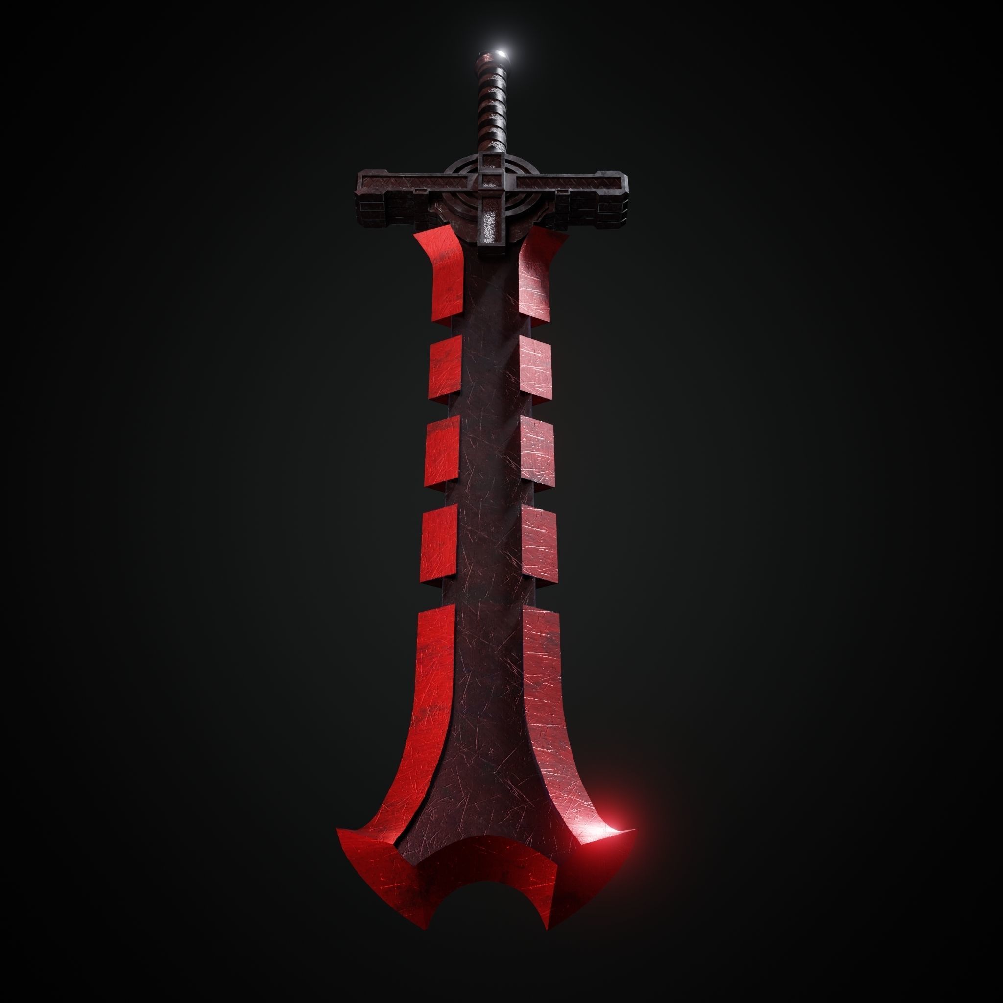 Sword Low-poly 3D model_6