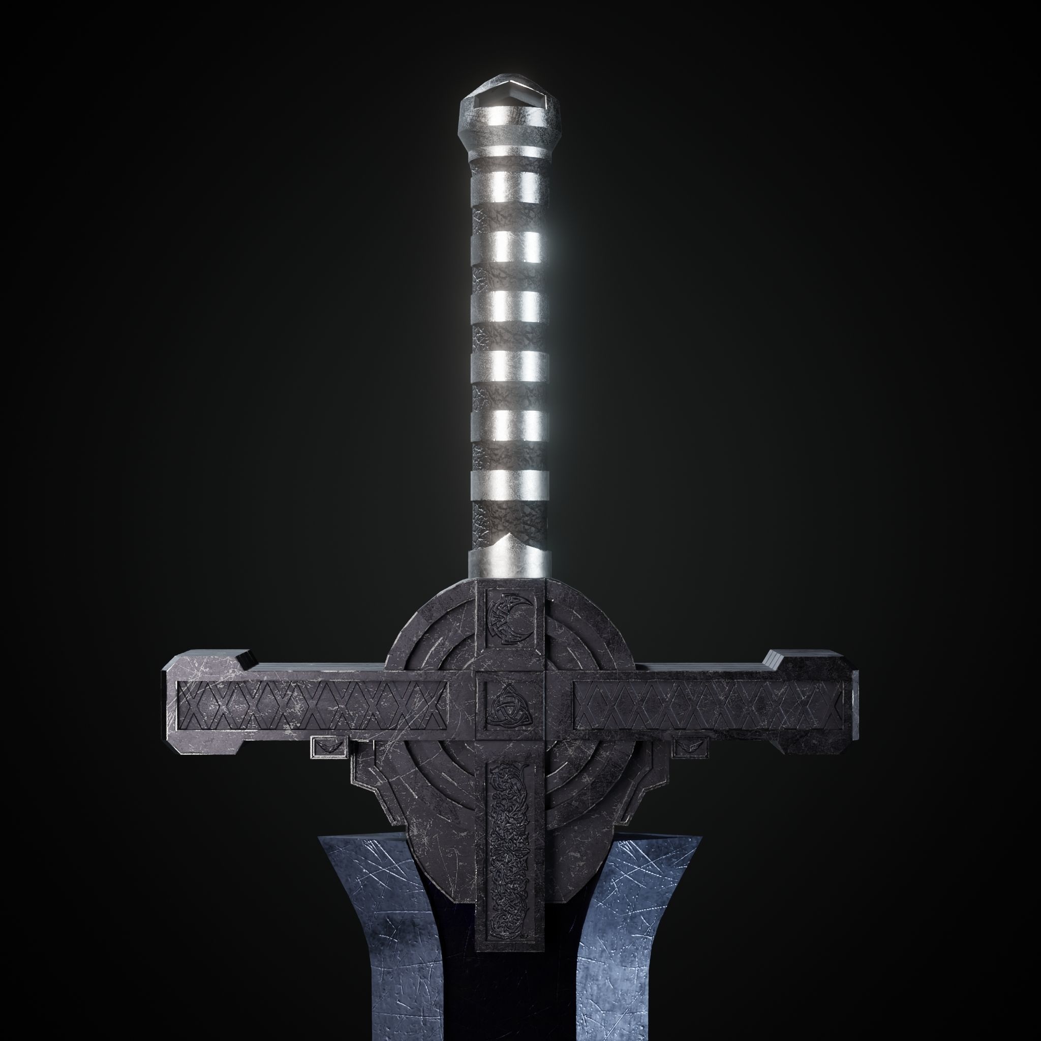 Sword Low-poly 3D model_28