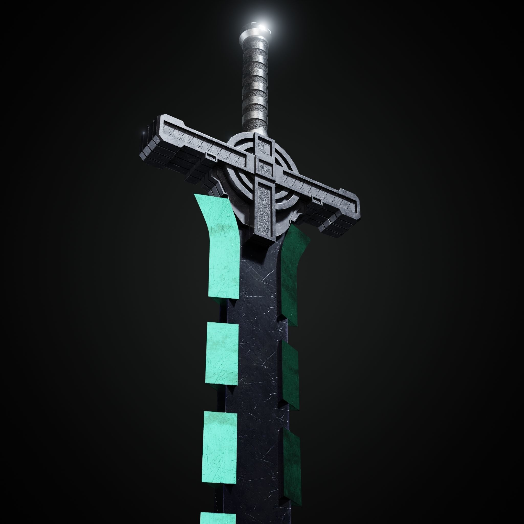 Sword Low-poly 3D model_19