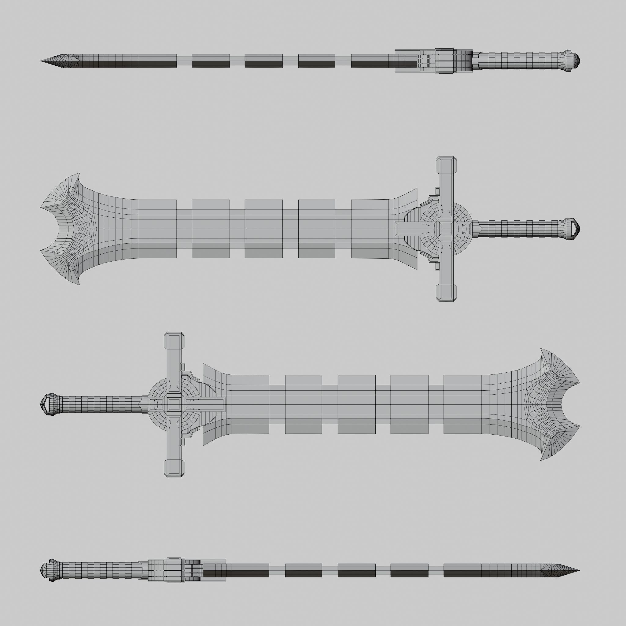Sword Low-poly 3D model_35