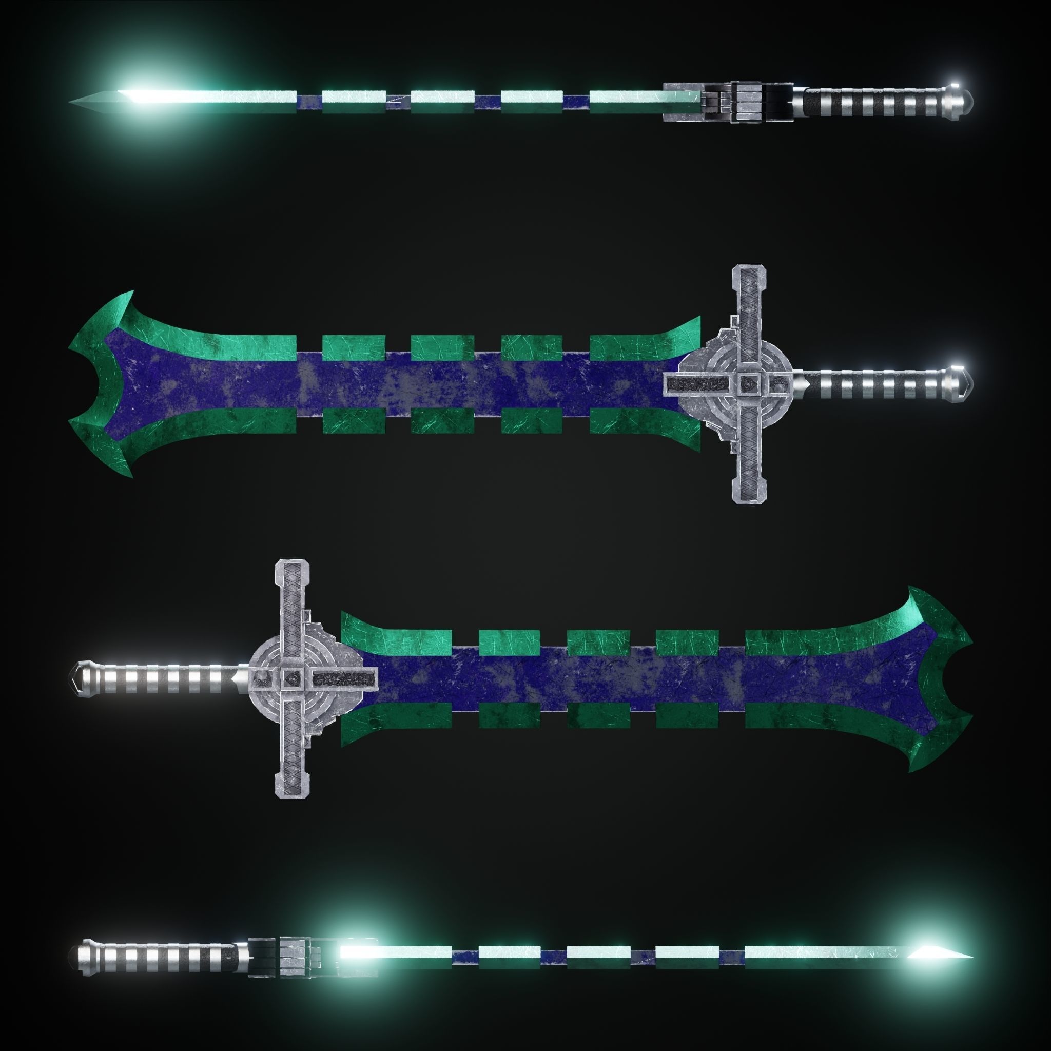 Sword Low-poly 3D model_10