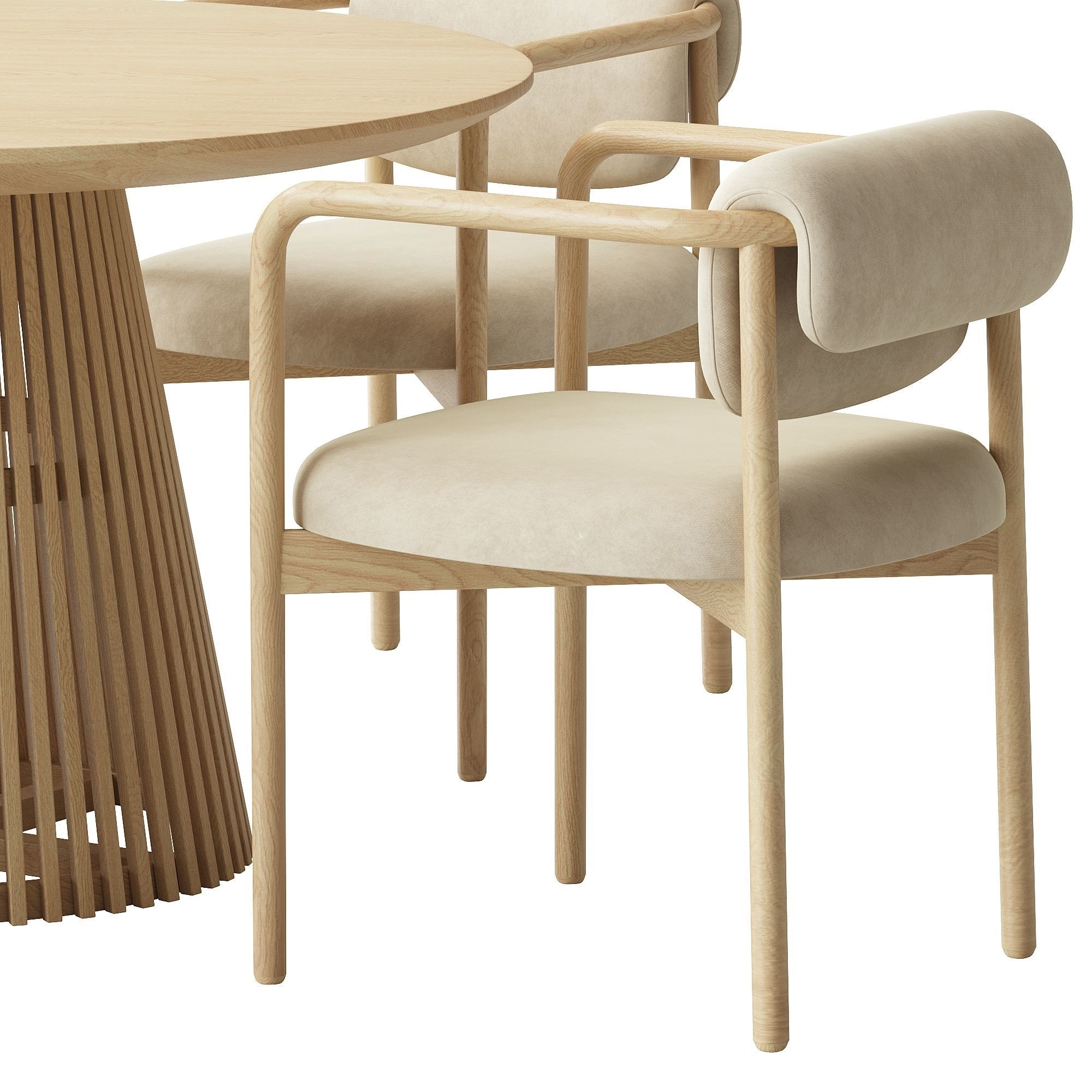 Joli chair and Jeanette table 3D model_1
