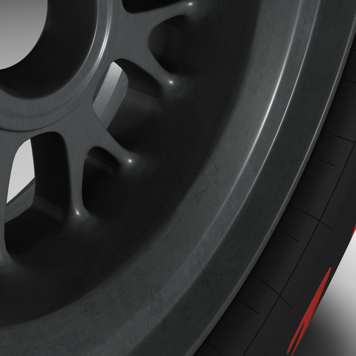 F1 tyre supersoft front 3D model_6
