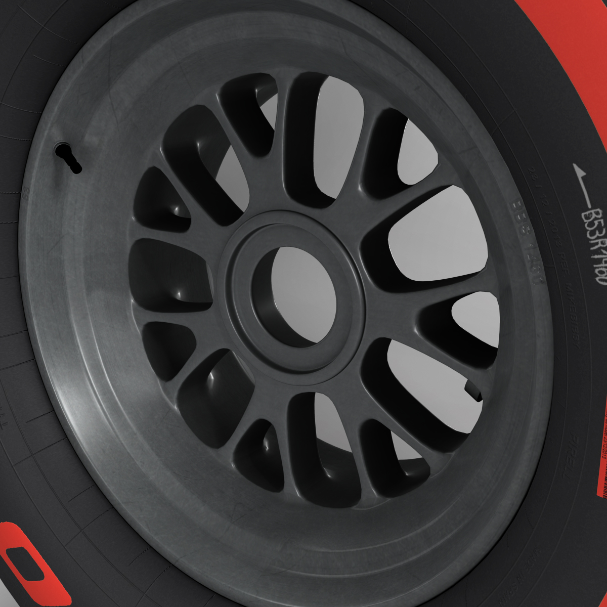 F1 tyre supersoft front 3D model_1