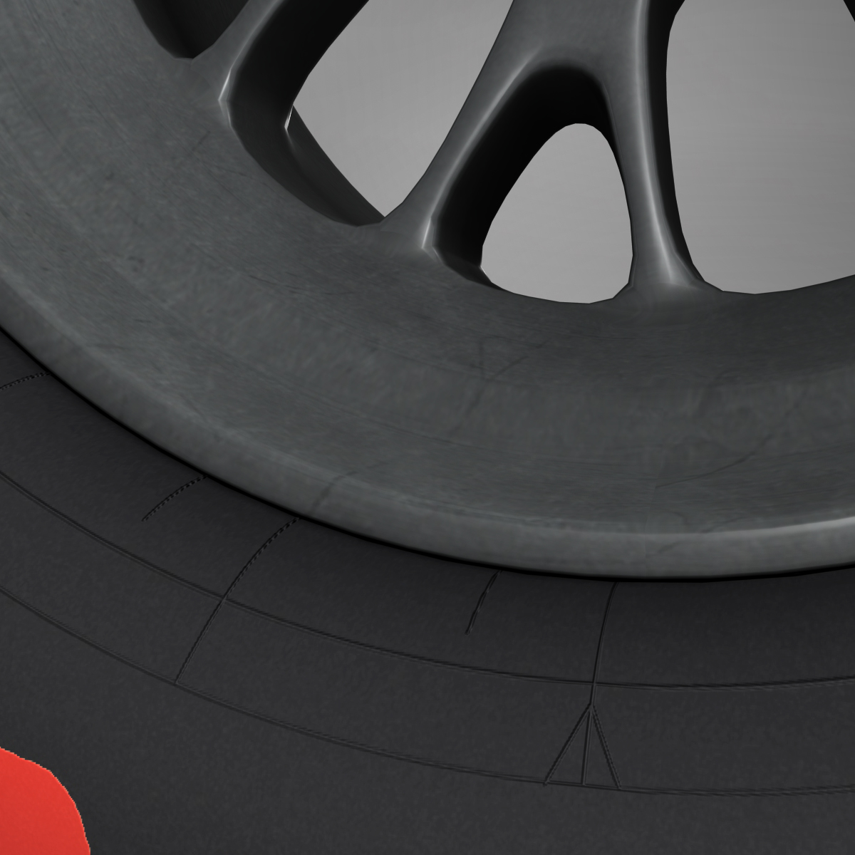 F1 tyre supersoft front 3D model_5